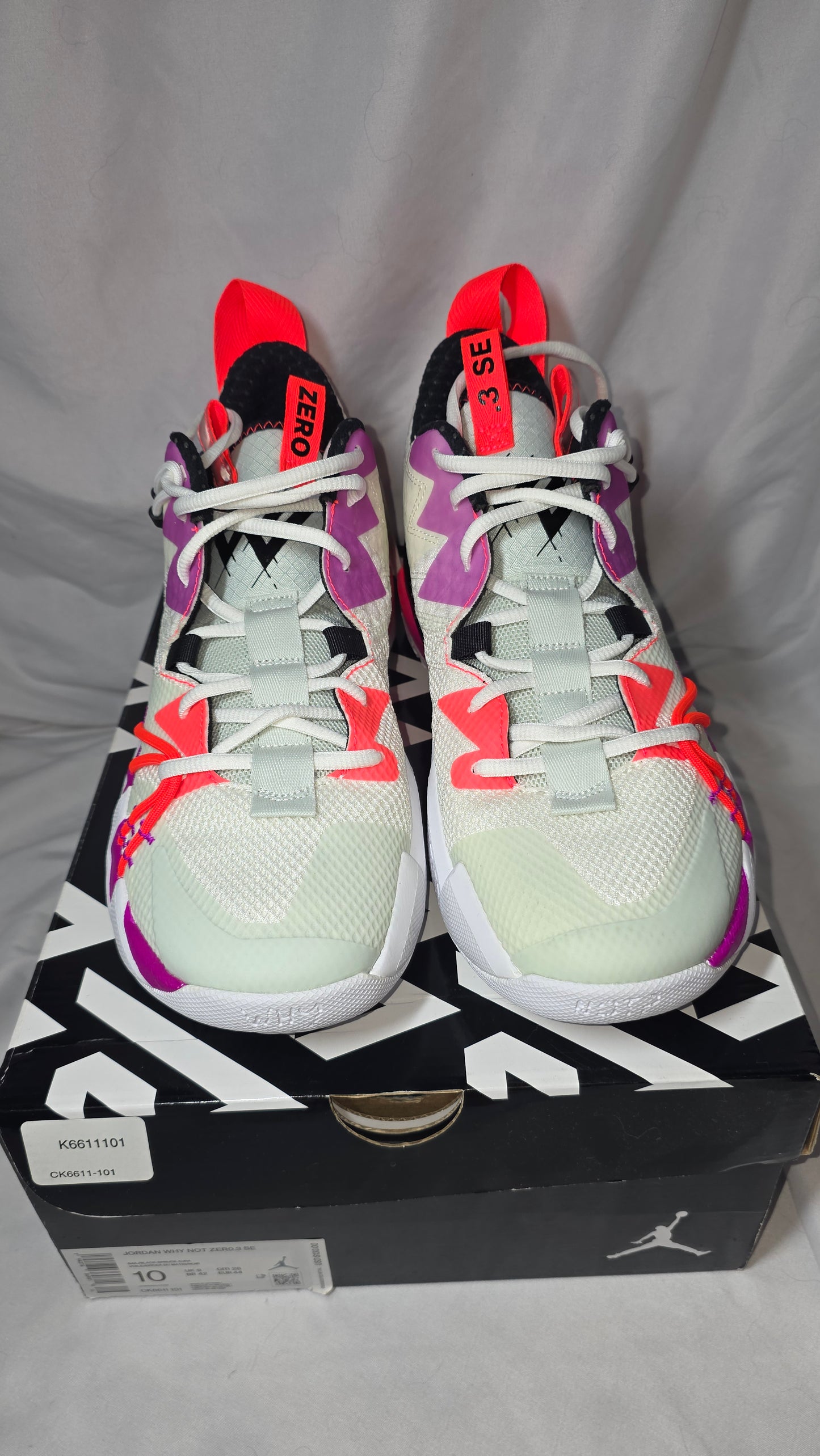 Jordan Why Not Zer0.3 SE Mens 10 CK6611-101 NIB