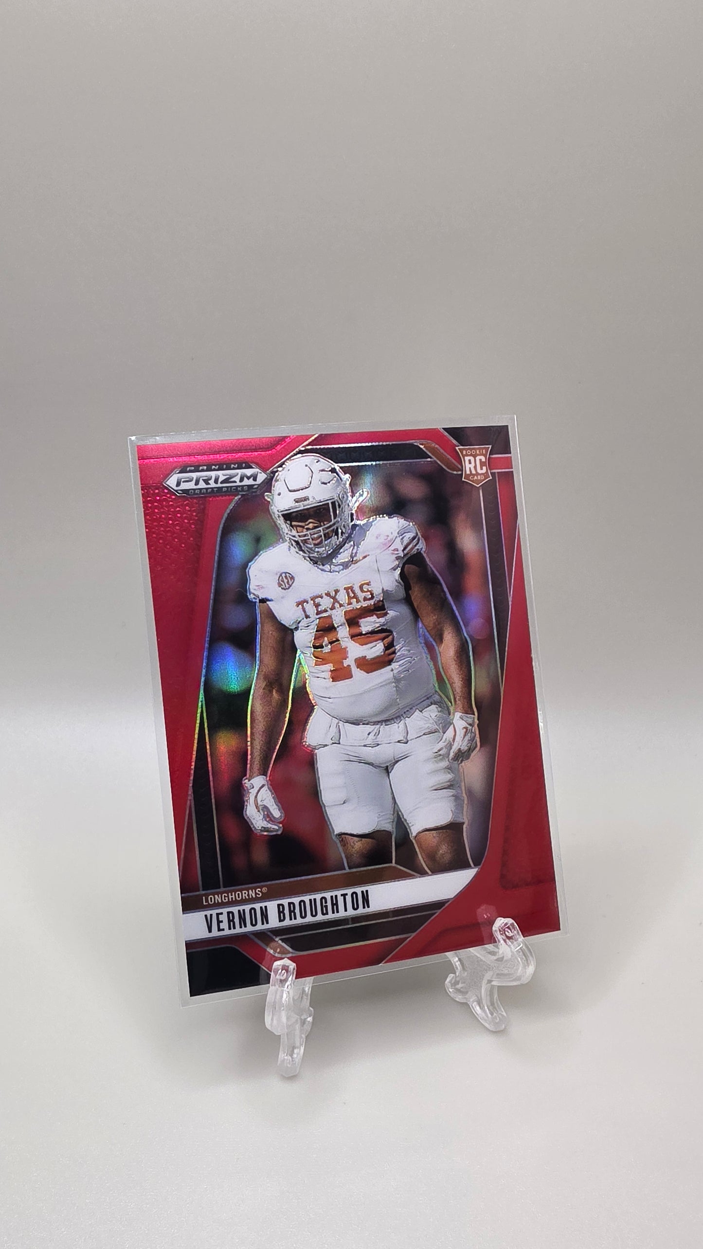 2025 Prizm Draft Vernon Broughton Red Prizm /399 #125
