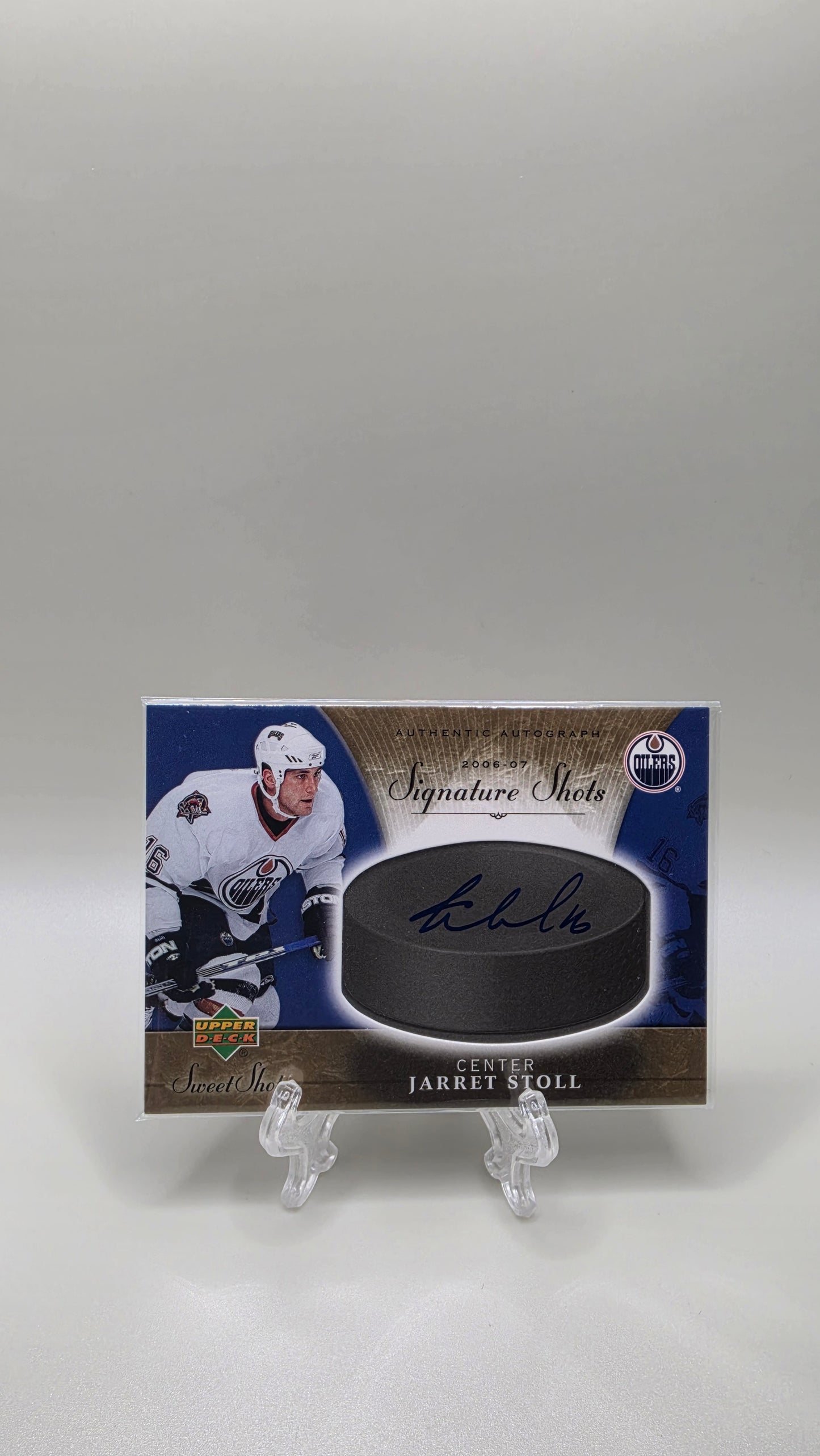 2006-07 UD Hockey Jarret Stoll Signature Shots Sweet Shot Auto Card # SS-JS