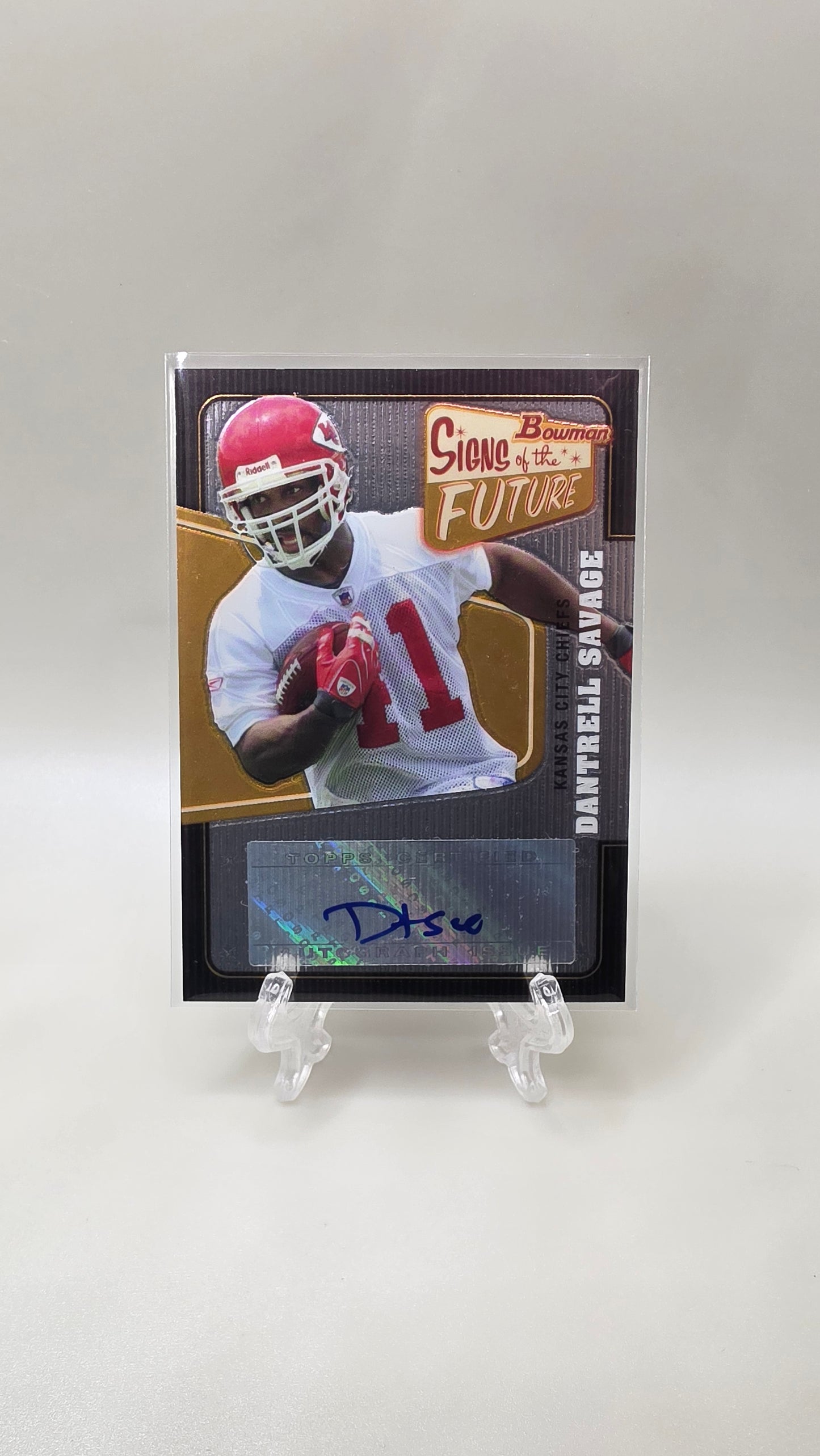 2008 Topps Bowman Football Signs of the Future Dantrell Savage Auto Card #SF-DS