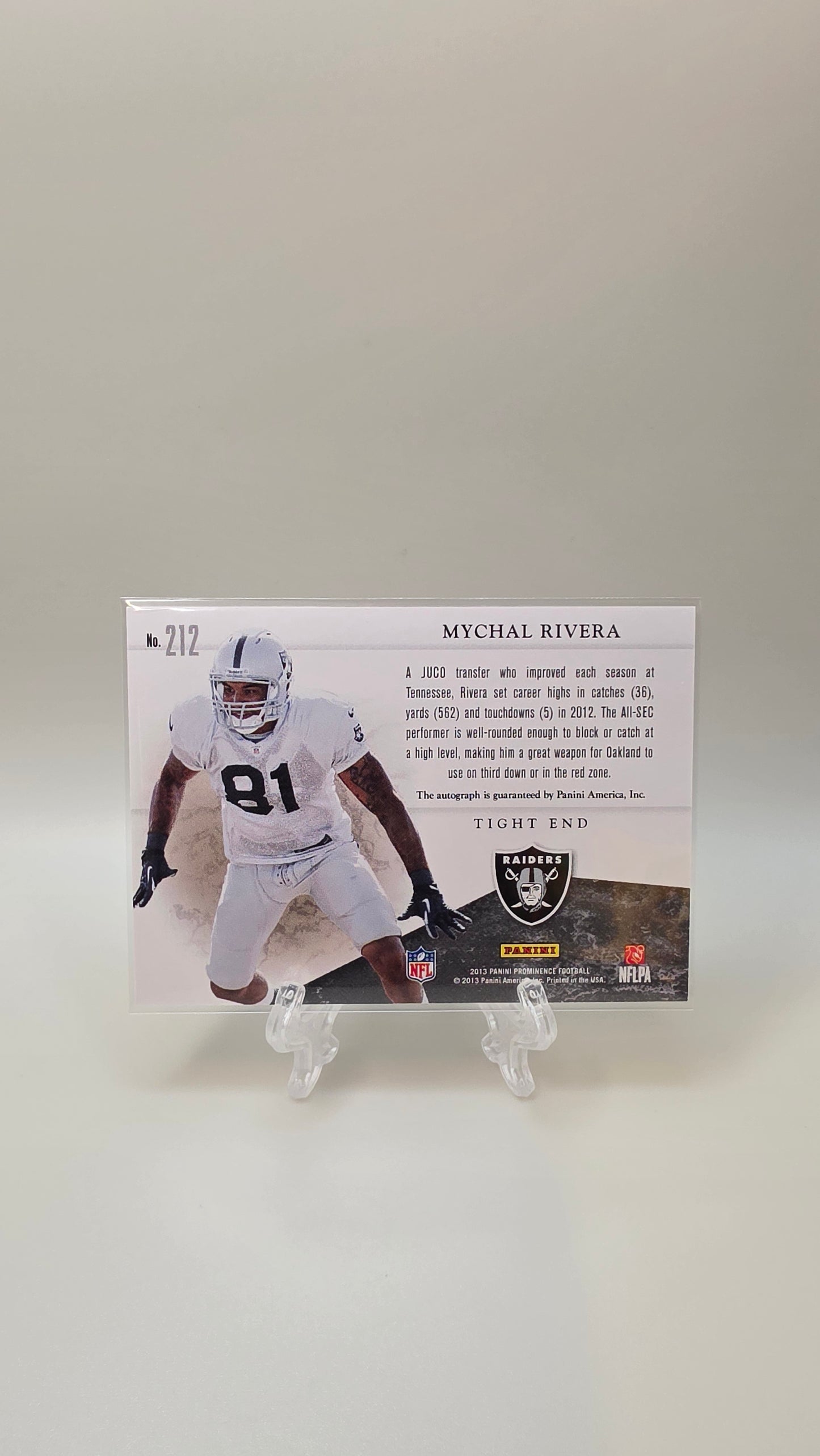 2013 Prominence Mychal Rivera RC Auto /999 #212