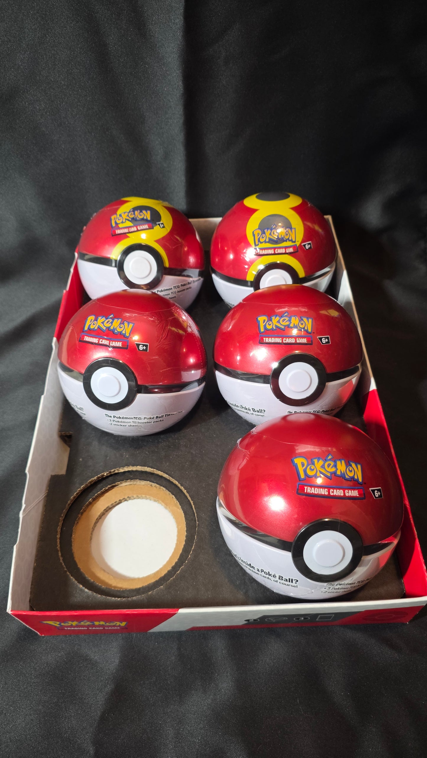 Pokemon TCG Poke Ball Tin L25 3x Booster Packs Factory Sealed New