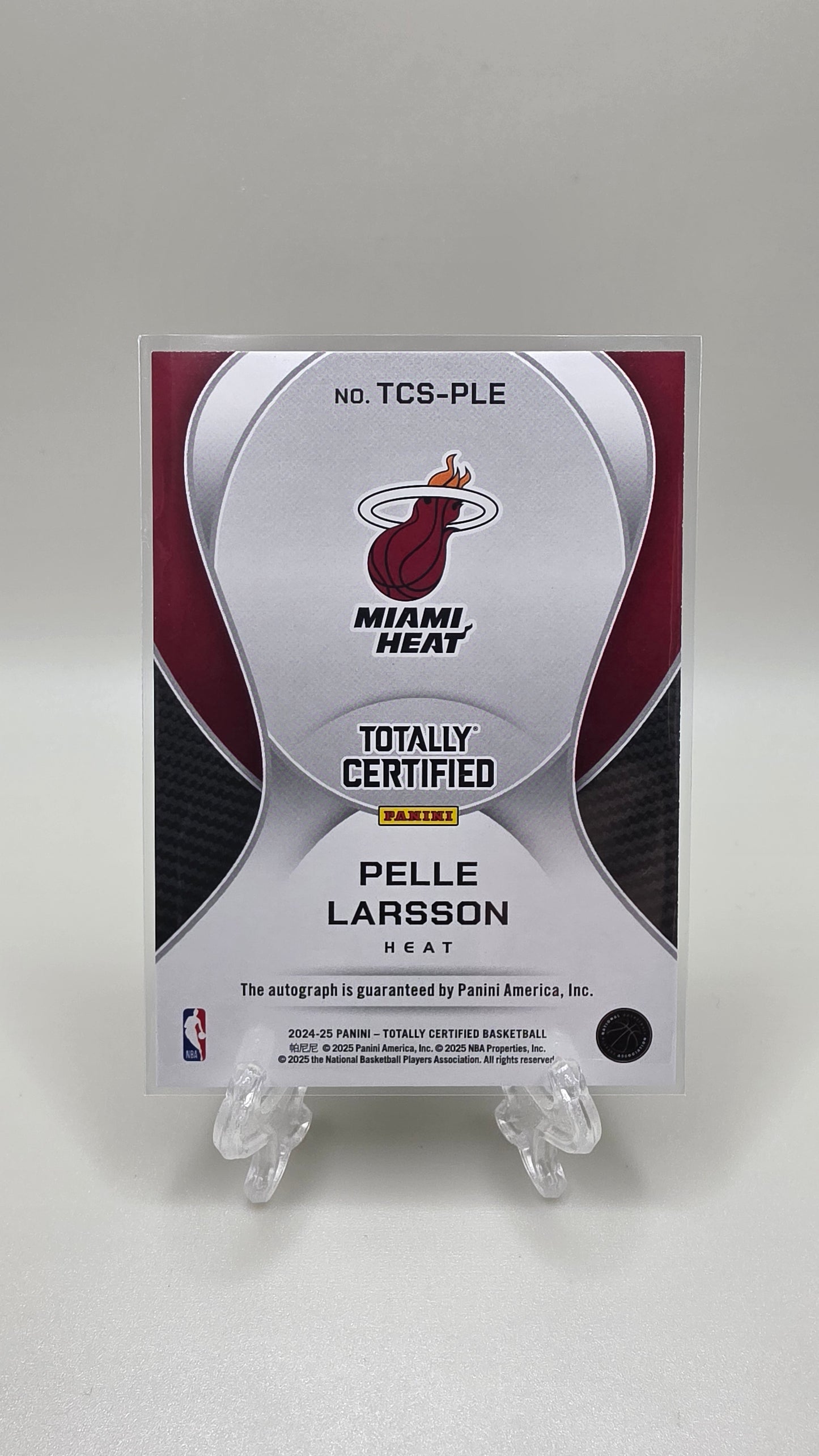2024-25 Totally Certified Pelle Larsson Rookie Auto Card #TCS-PLE