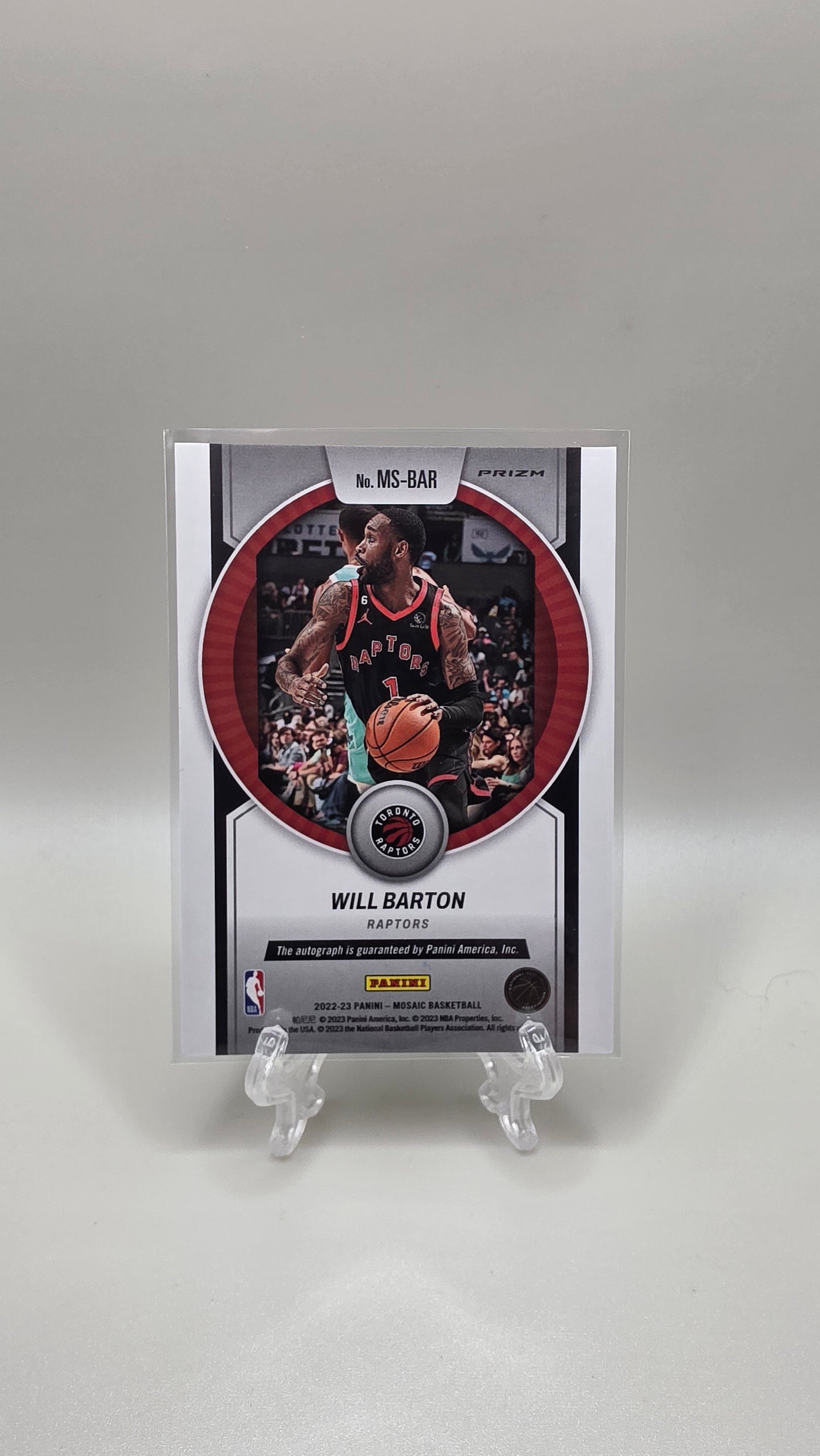 2022-23 Panini Mosaic Scripts Will Barton Auto Card # MS-BAR