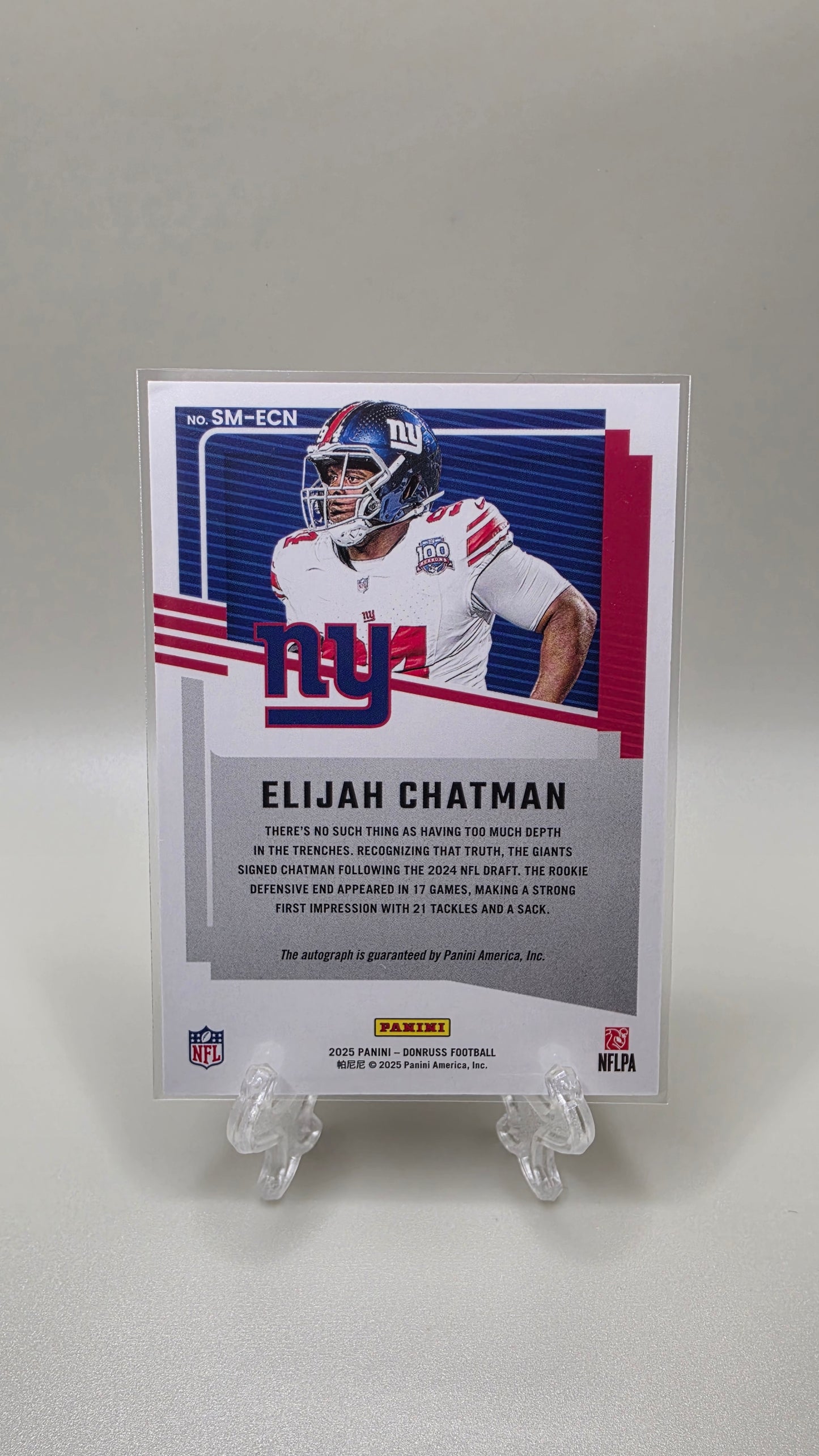 2025 Panini Donruss Elijah Chatman Signature Marks Auto Card # SM-ECN