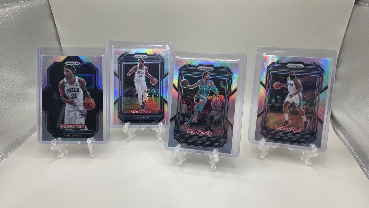22-23 Monopoly Prizm Silver Cards Bulk x16 (Harden,Ball&Embid)
