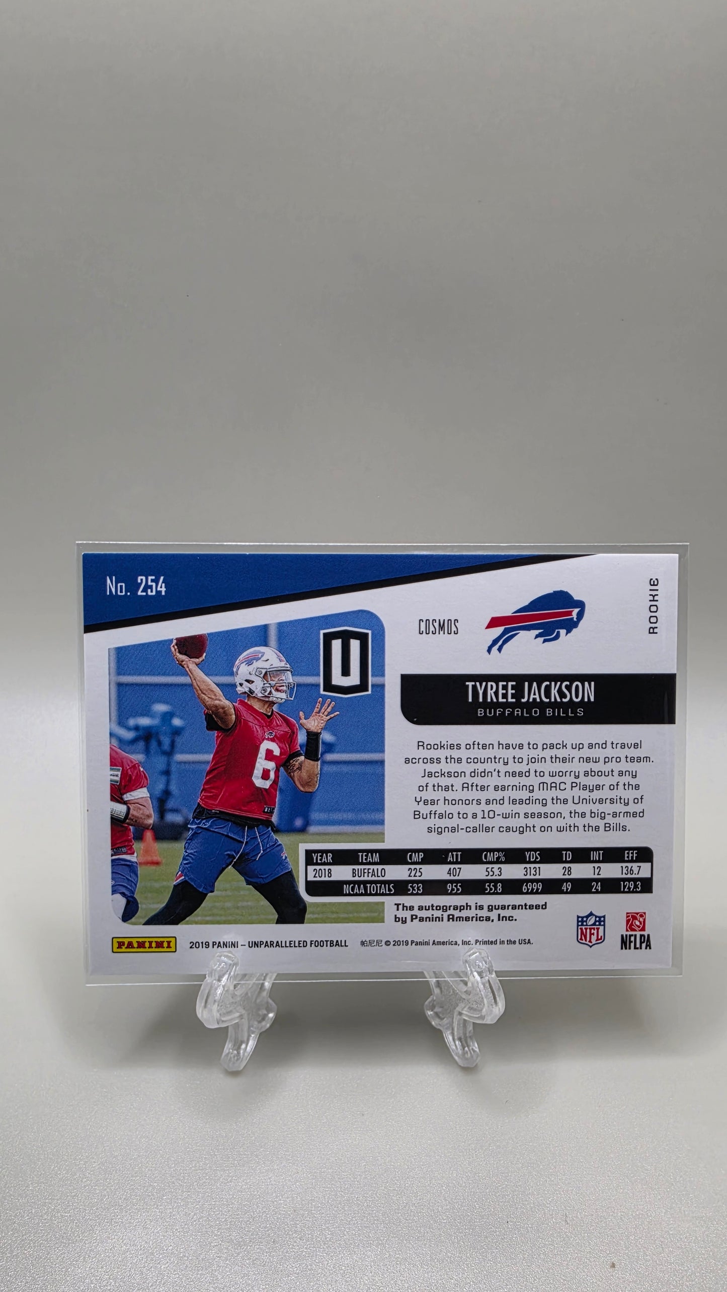 2019 Panini Unparalleled Tyree Jackson Rookie Auto Card #254