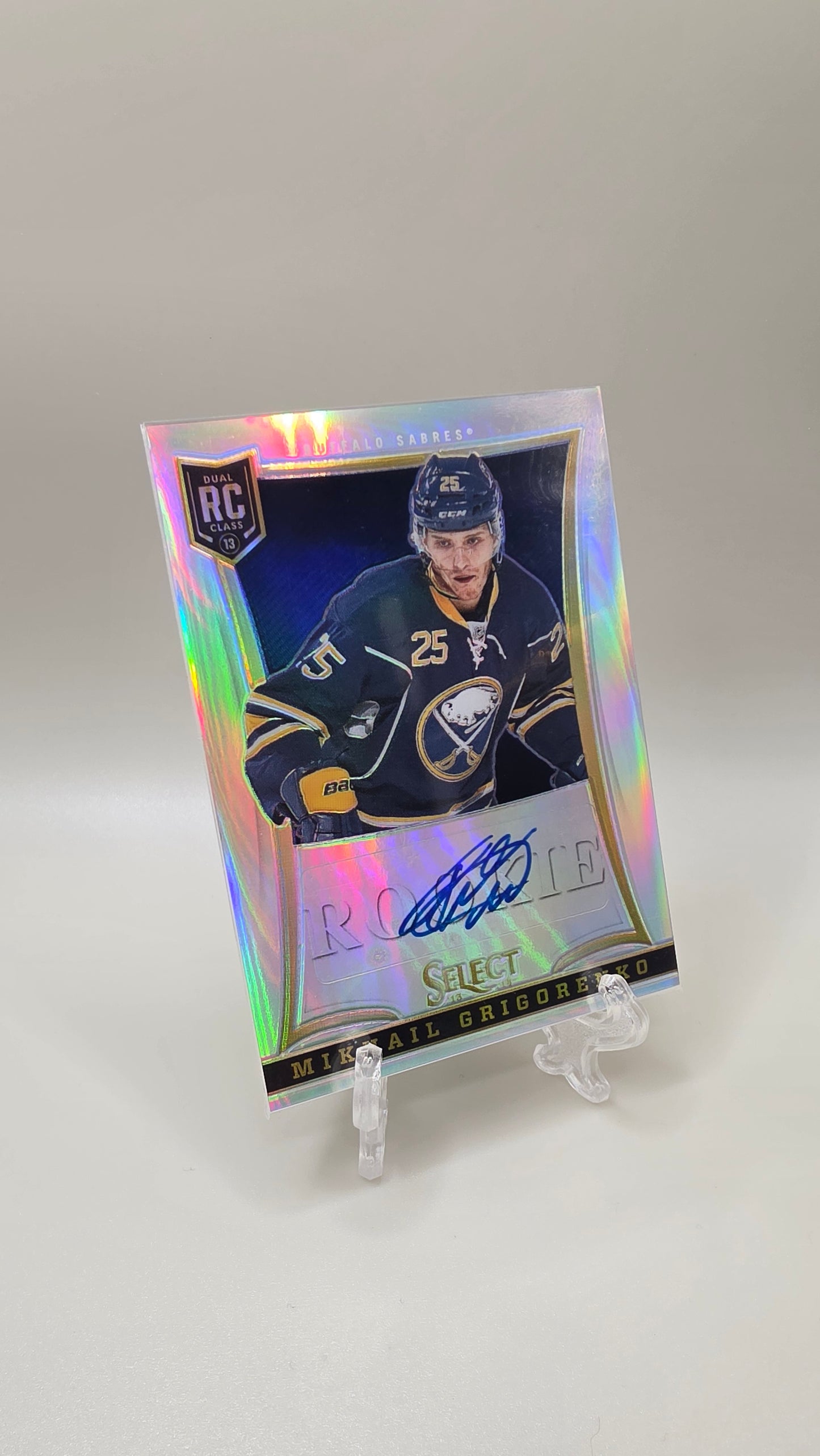 2013-14 Panini Select Hockey Mikhail Grigorenko Rookie Auto #/99 Card 283