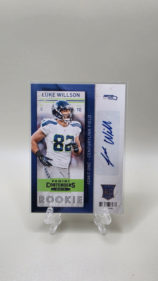 2012 Panini Contenders Luke WIllson Rookie Auto Card #162