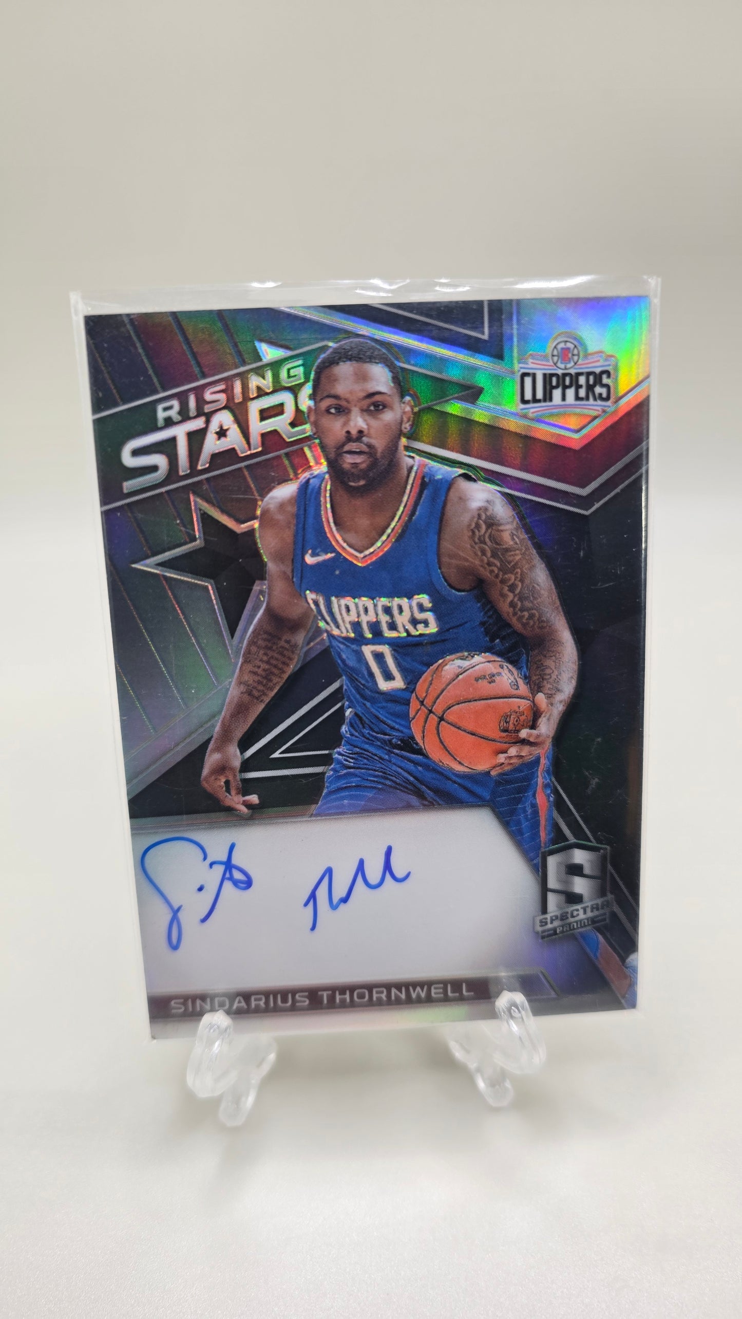 2017 Panini Spectra Rising Stars Signatures Sindarius Thornwell Auto #/199 Card RS-STH