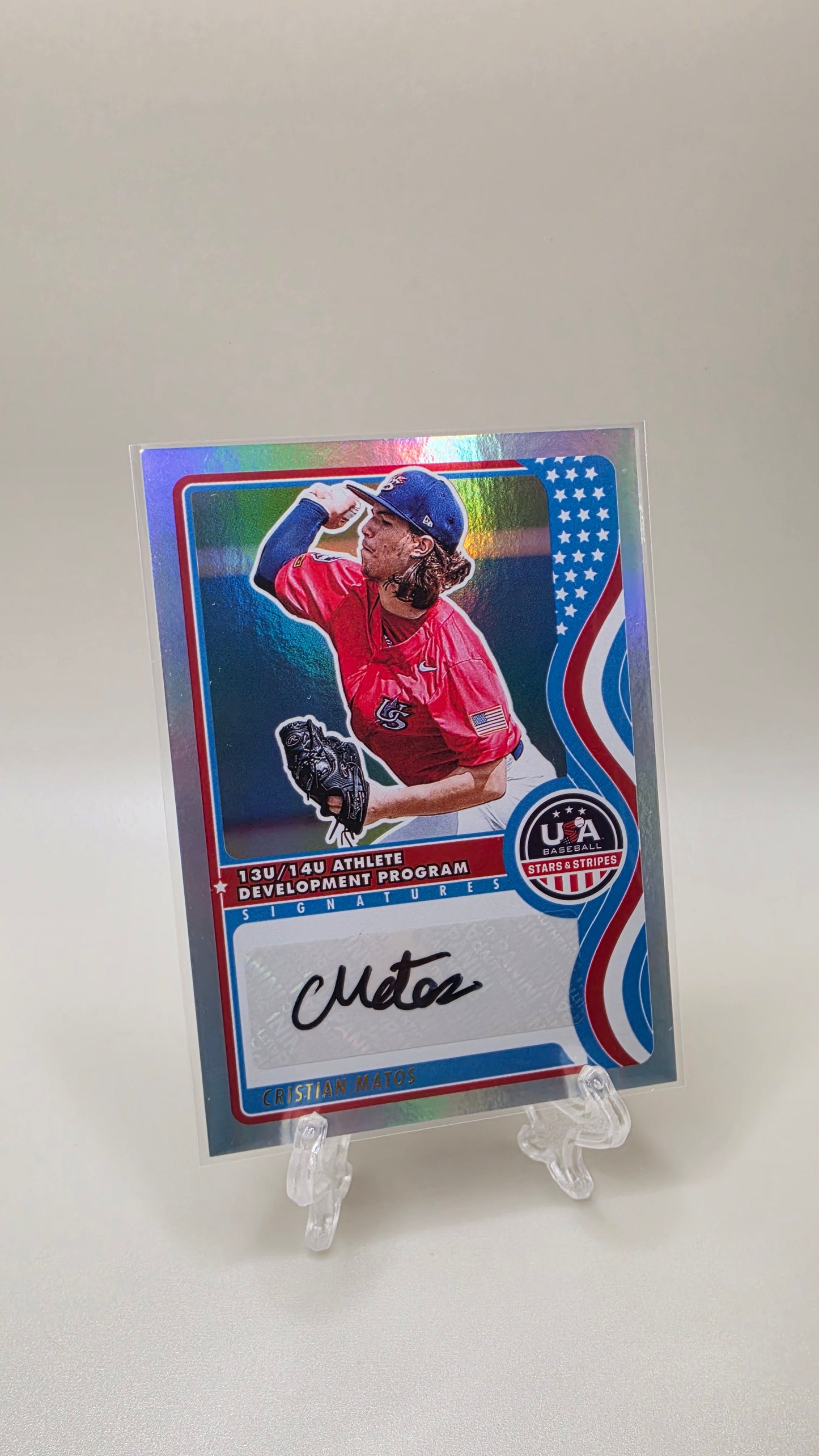 2025 Panini USA Baseball Stars & Stripes Cristian Matos Auto Card # NTS-CM