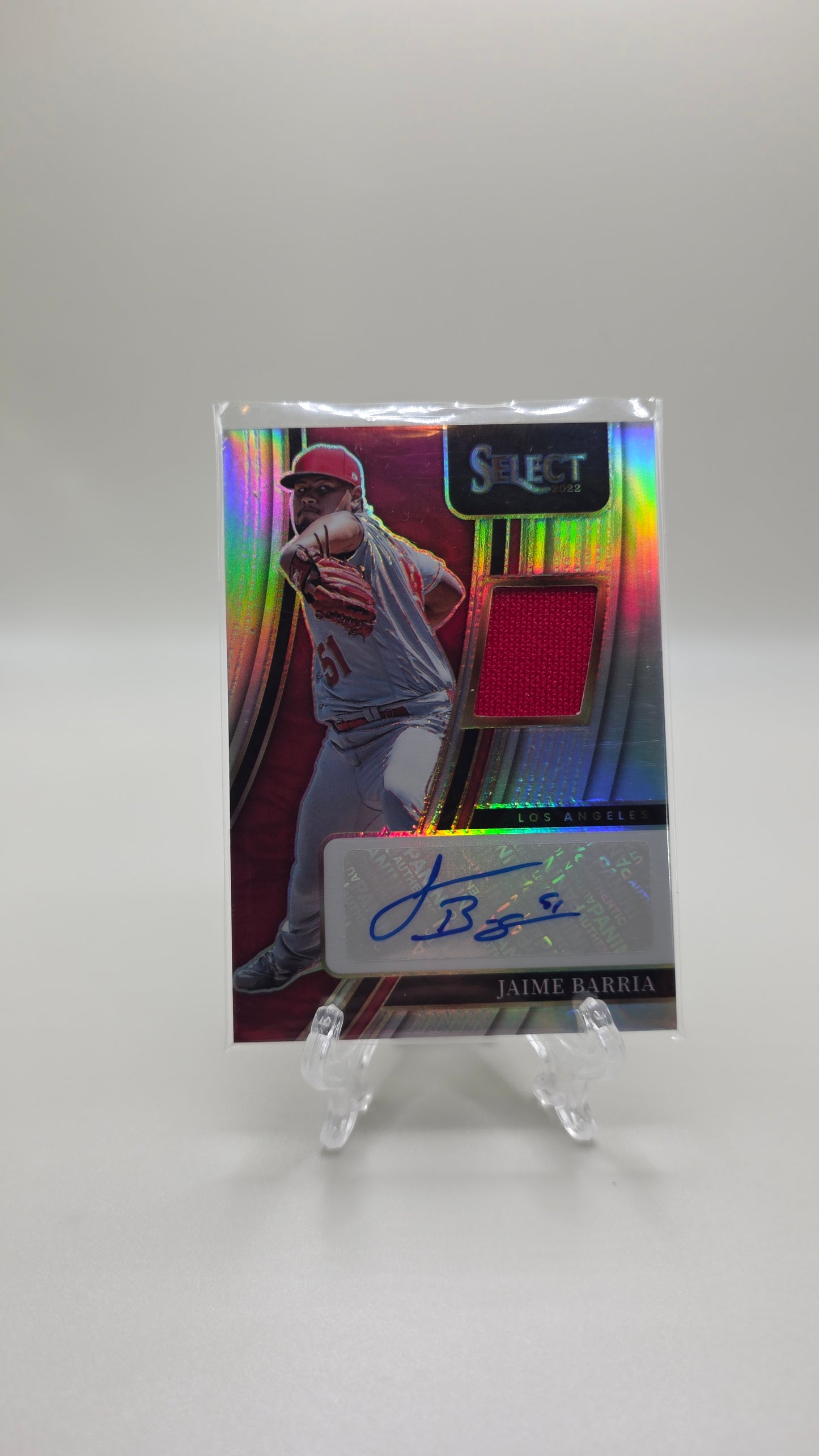 2022 Select Jaime Barria Patch Auto #/149 Card #SM-JA