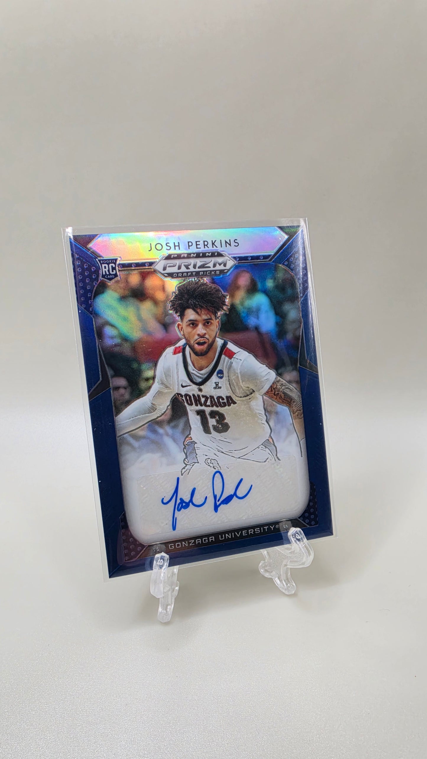 2019 Panini Prizm Draft Picks Josh Perkins Blue Auto Card #60