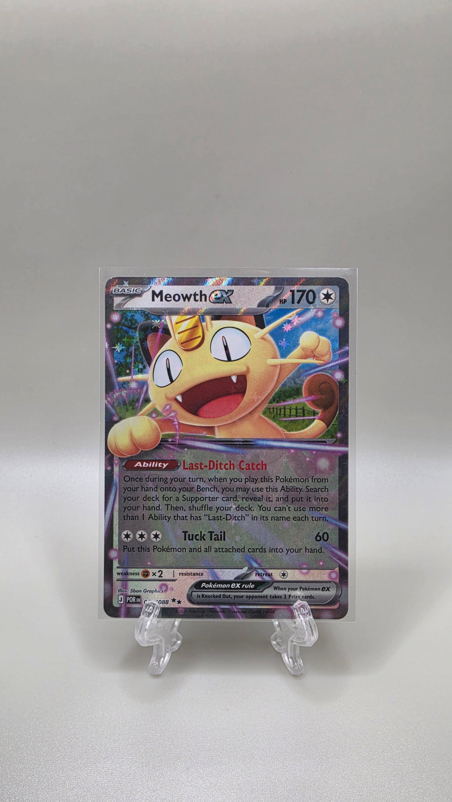 Pokémon TCG Meowth EX 062/088 Perfect Order English