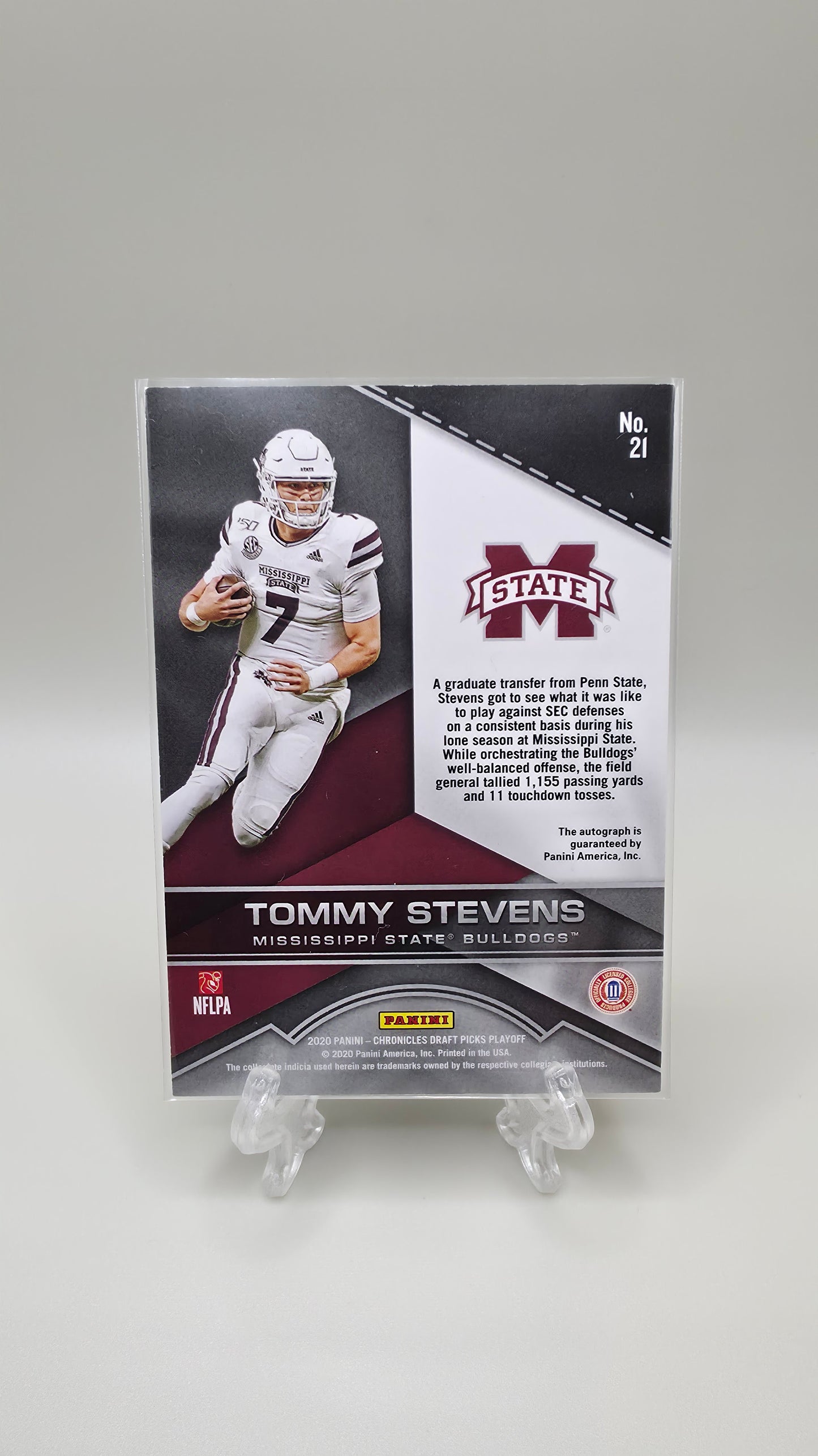 2020 Panini Chronicles Playoff Tommy Stevens Rookie Auto Card #21