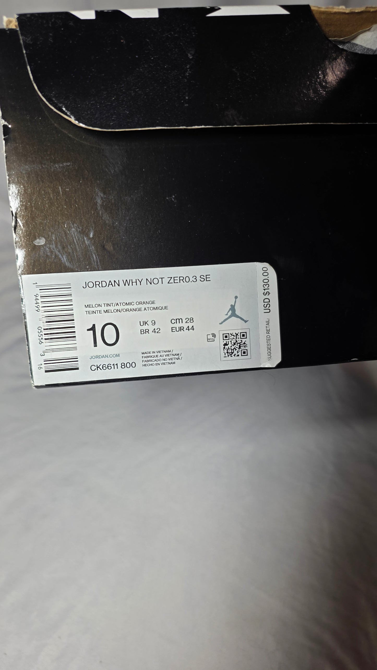 Jordan Why Not Zer0.3 SE Mens 10 CK6611-800 NIB