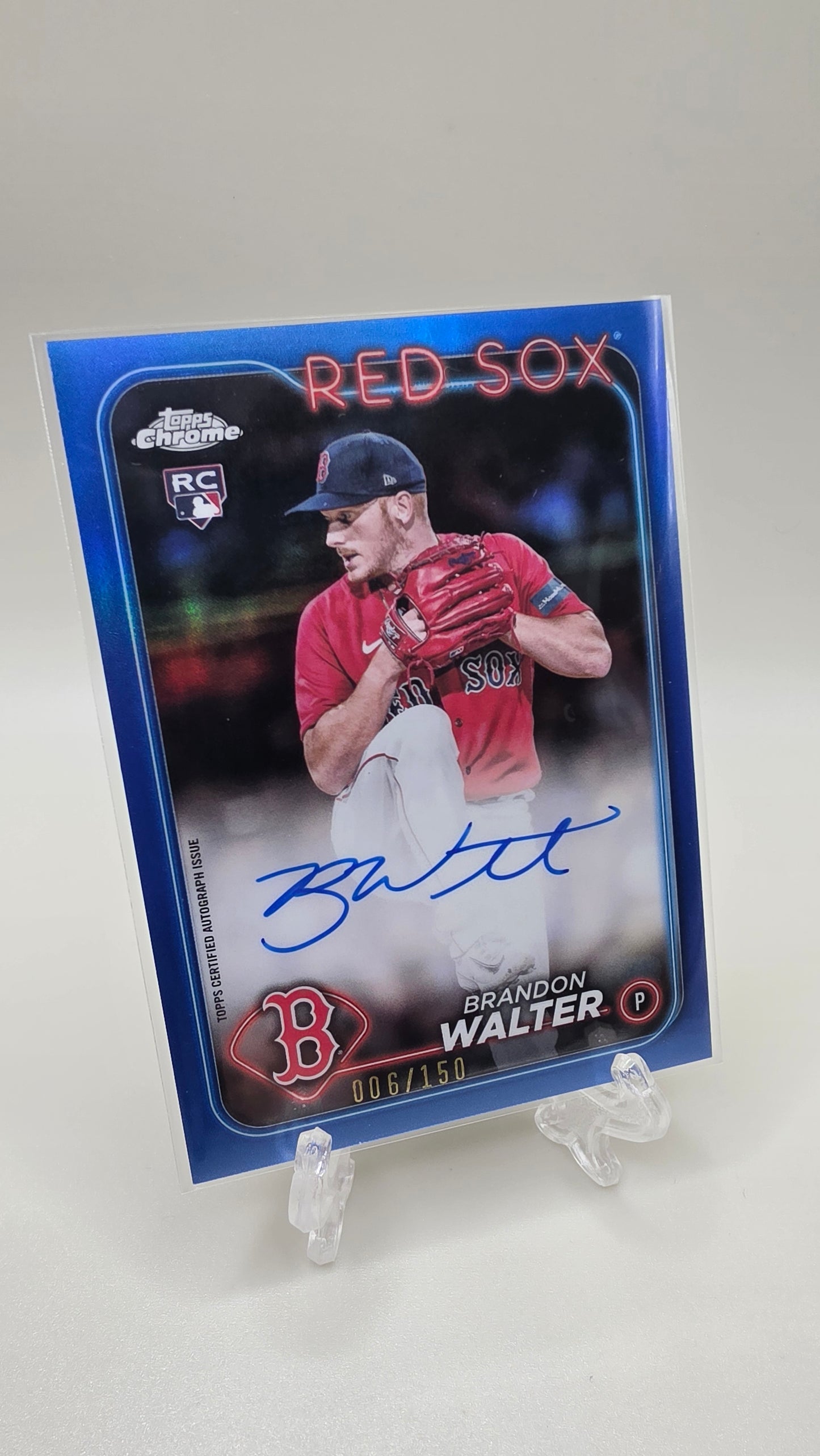 2024 Topps Chrome Brandon Walter Blue Refractor Auto #/150 Card # RA-BWA