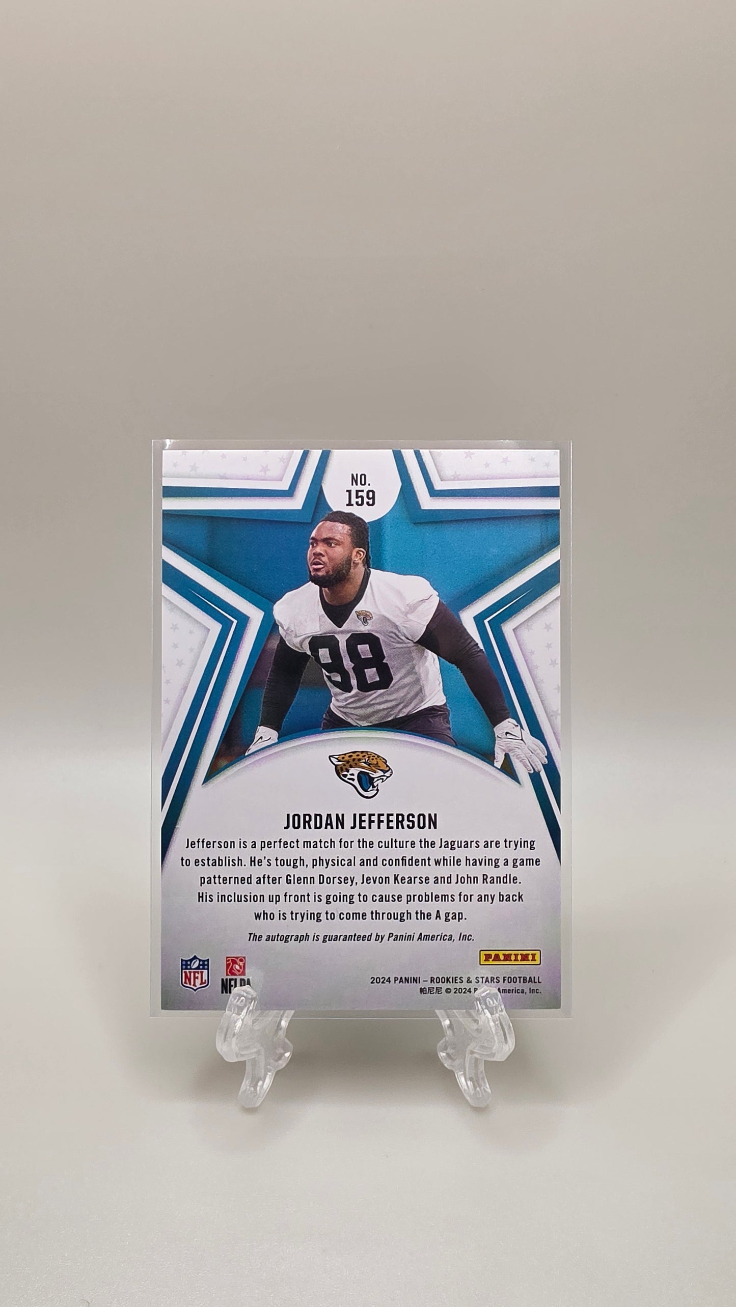 2024 Rookies & Stars Jordan Jefferson Red Rookie Auto /349 #159