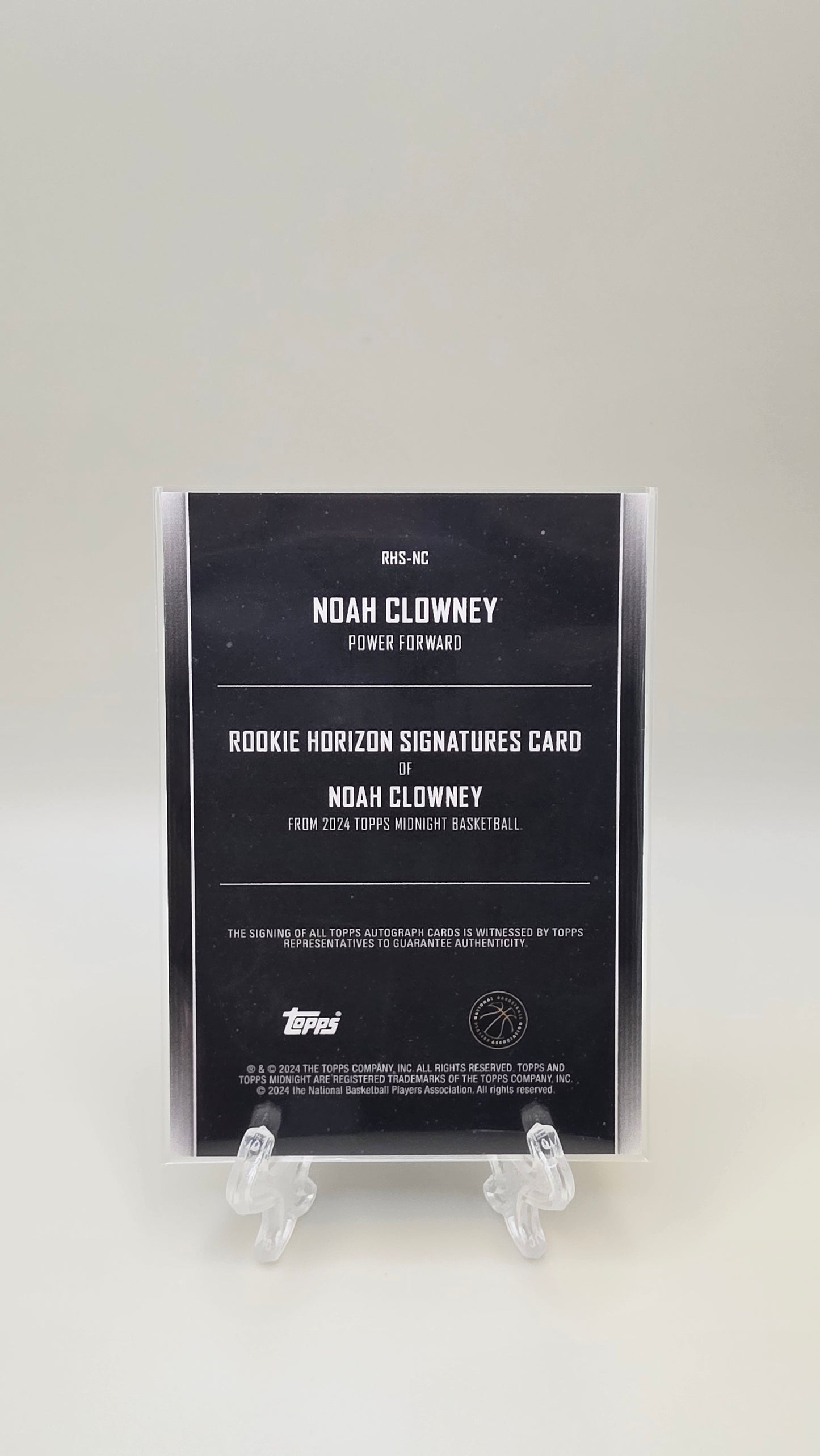 2024 Topps Midnight Noah Clowney RC Auto #RHS-NC
