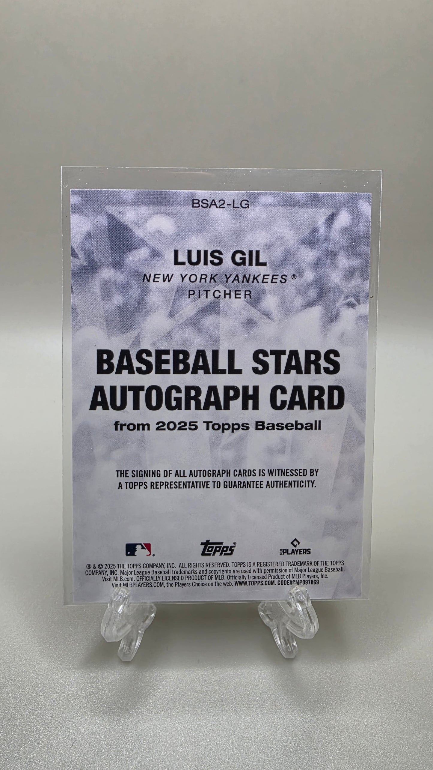 2025 Topps Luis Gil Baseball Stars Auto # BSA2-LG