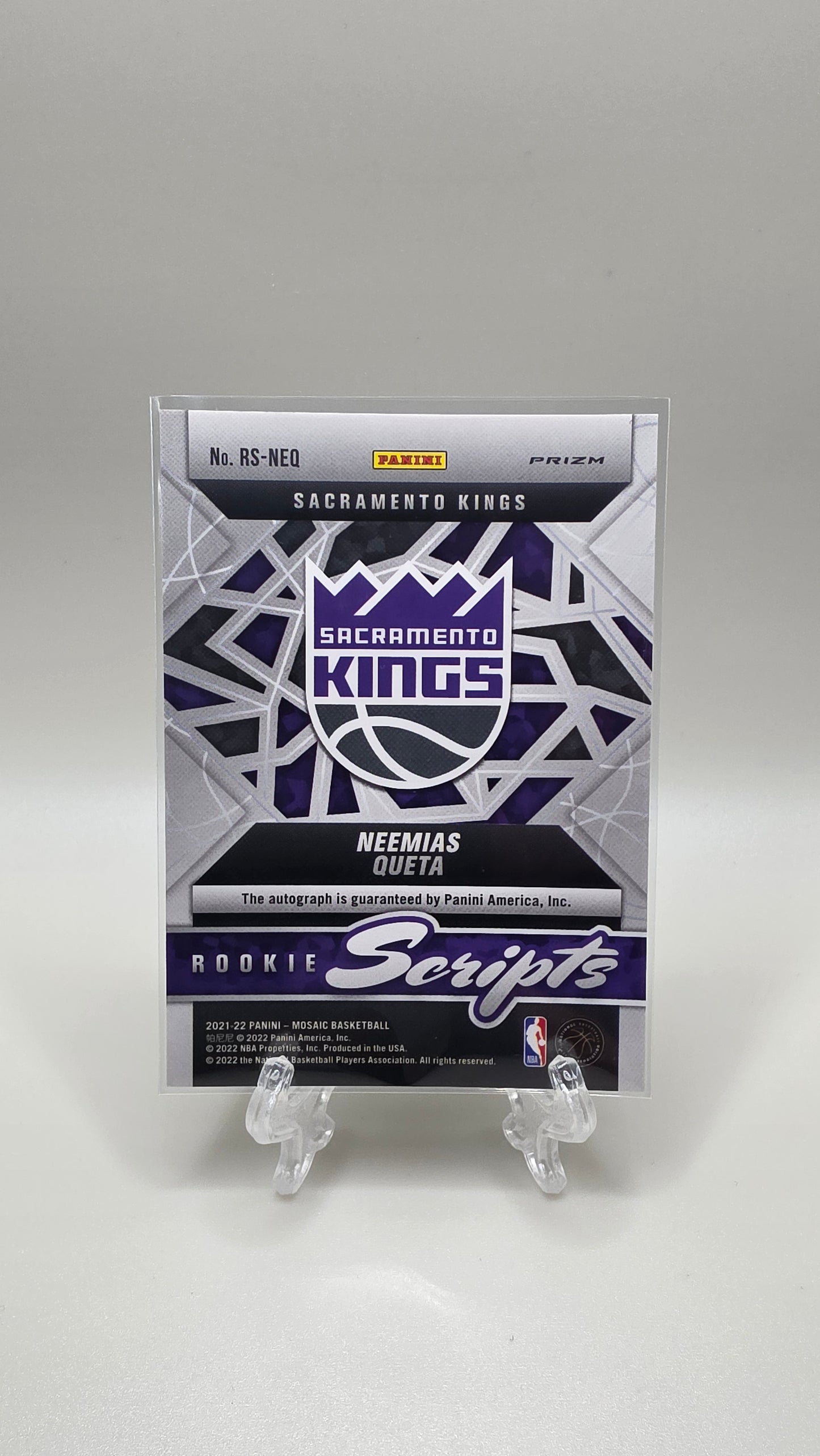 2021-22 Mosaic Rookie Scripts Neemias Queta Rookie Auto Card # RS-NEQ