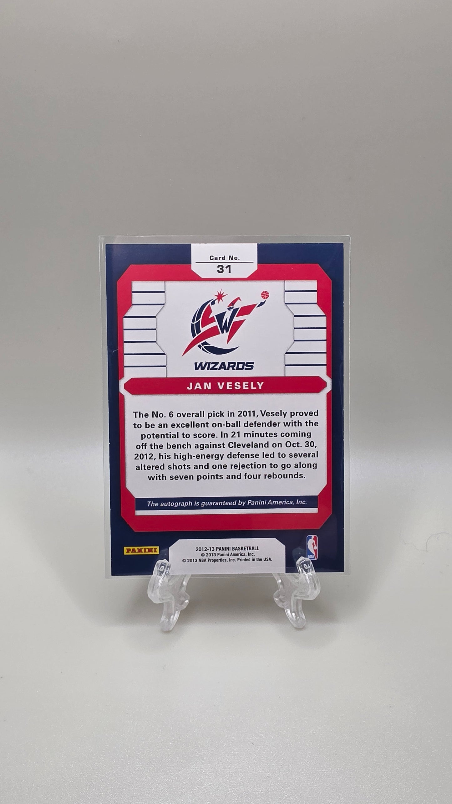 2012-13 Panini Authentic Signature Jan Vesely Auto Card #31
