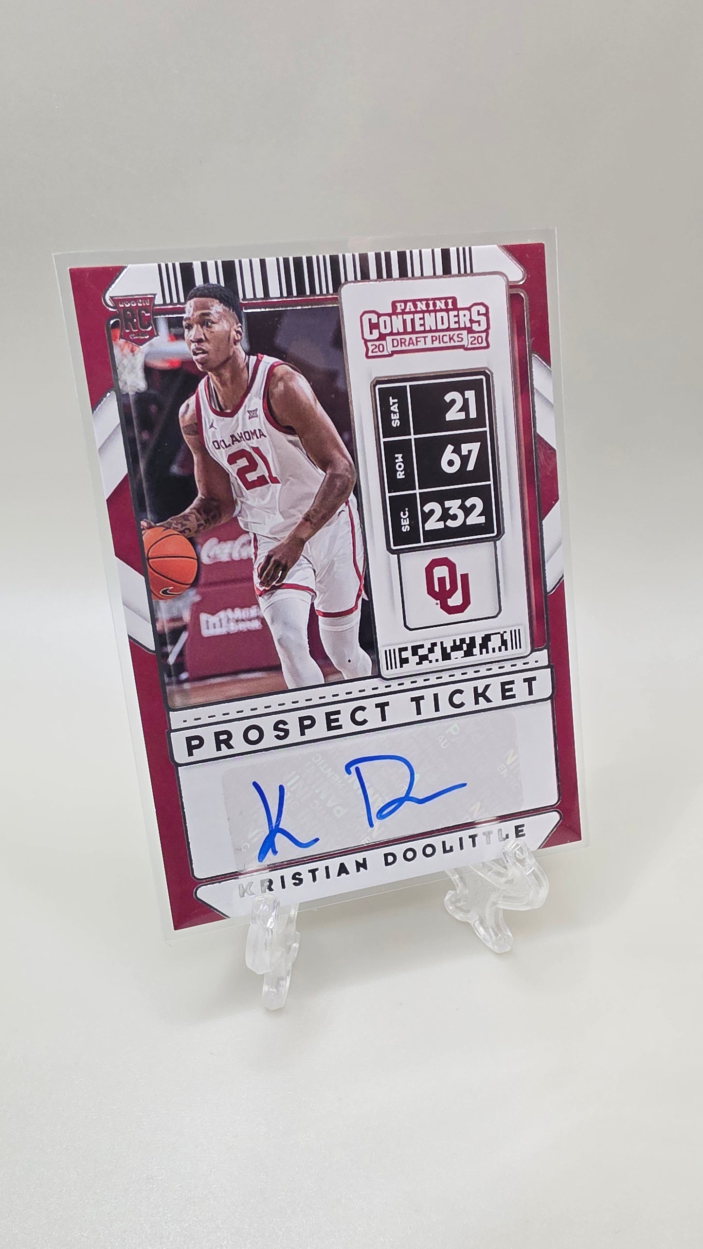 2020 Contenders Draft Pick Prospect Ticket Kristian Doolittle Auto Card #21