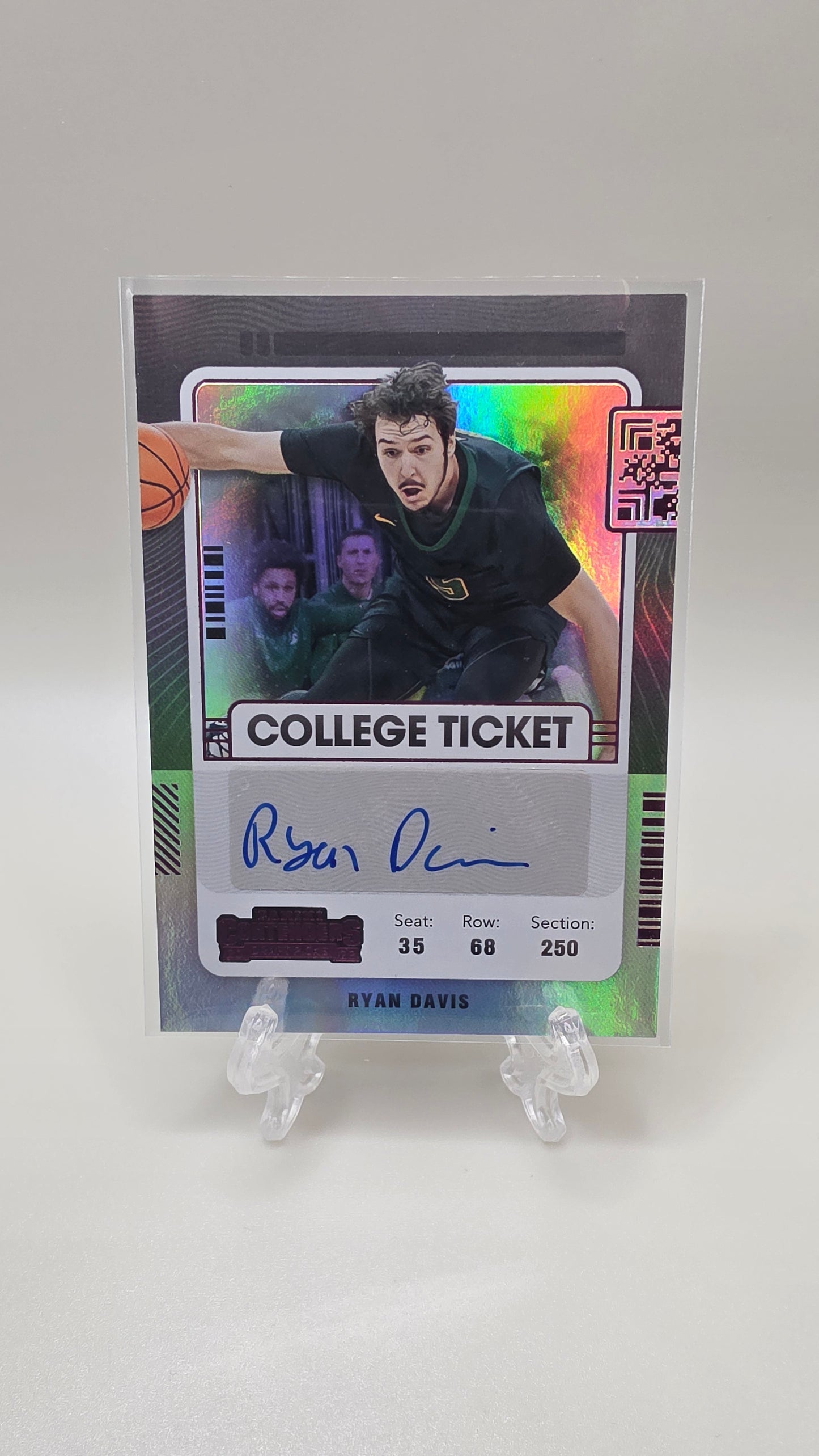2022 Chronicles Contenders College Ticket Ryan Davis Auto Card #CT-RDA