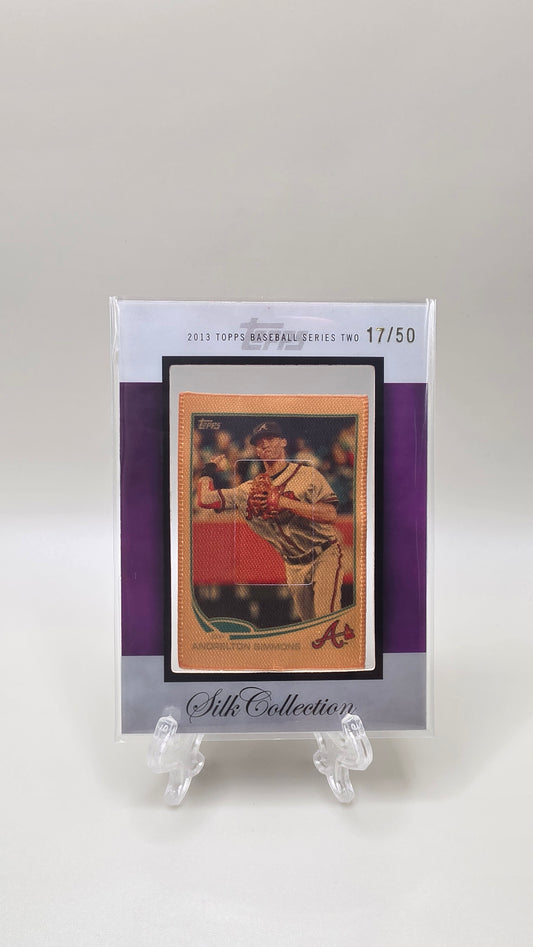 2013 Topps Baseball Series Two Andrelton Simmons Silk Collection #/50 Card