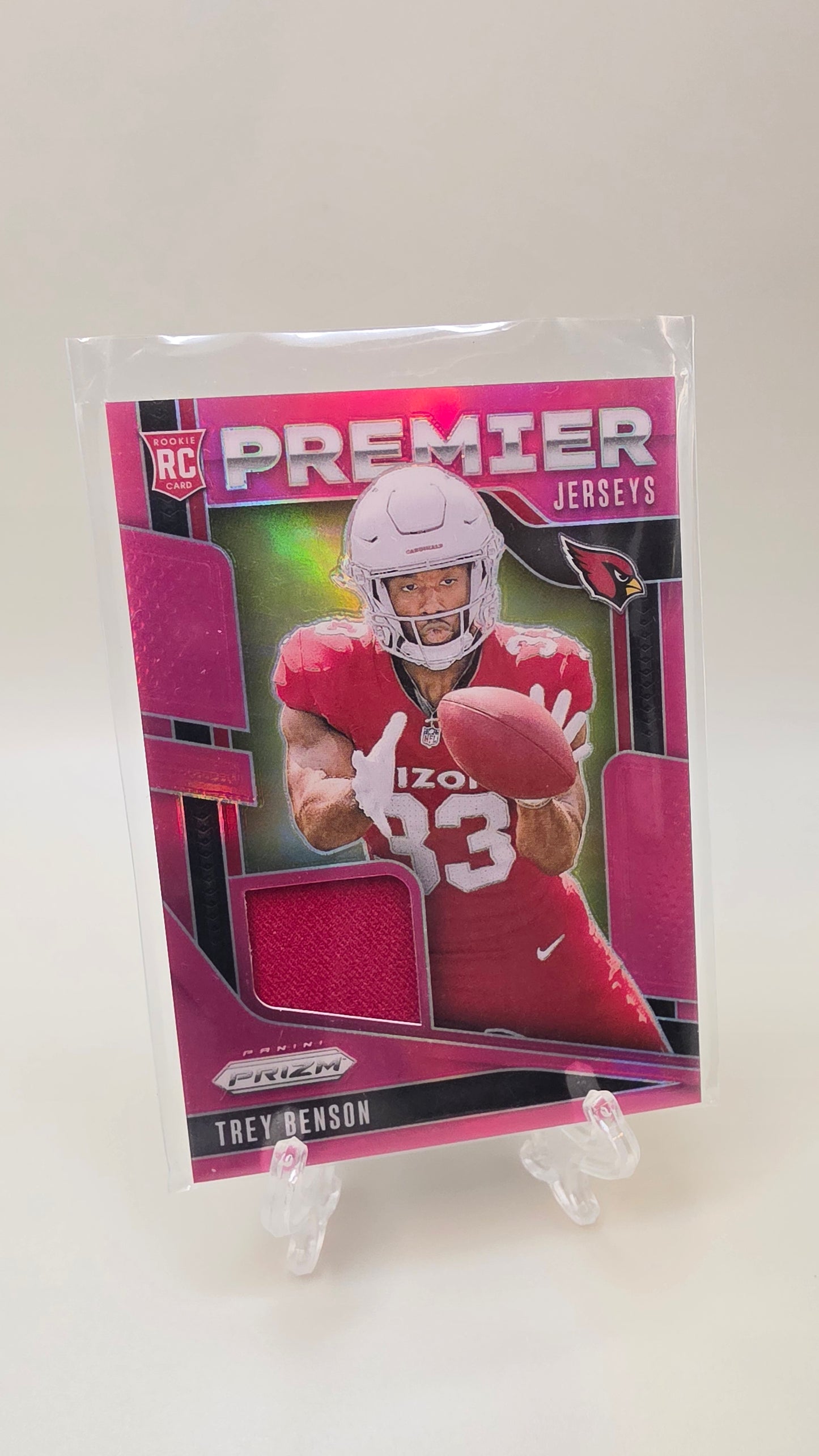 2024 Panini Prizm Trey Benson Premier Jerseys Pink Patch RC #PJ-TBN