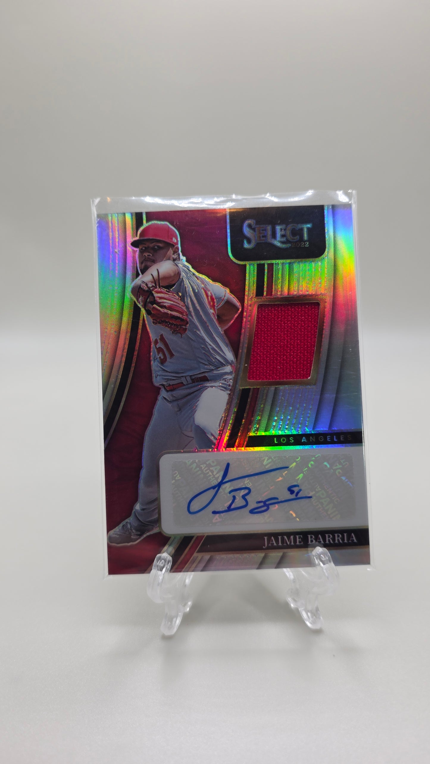 2022 Select Jaime Barria Patch Auto #/149 Card #SM-JA