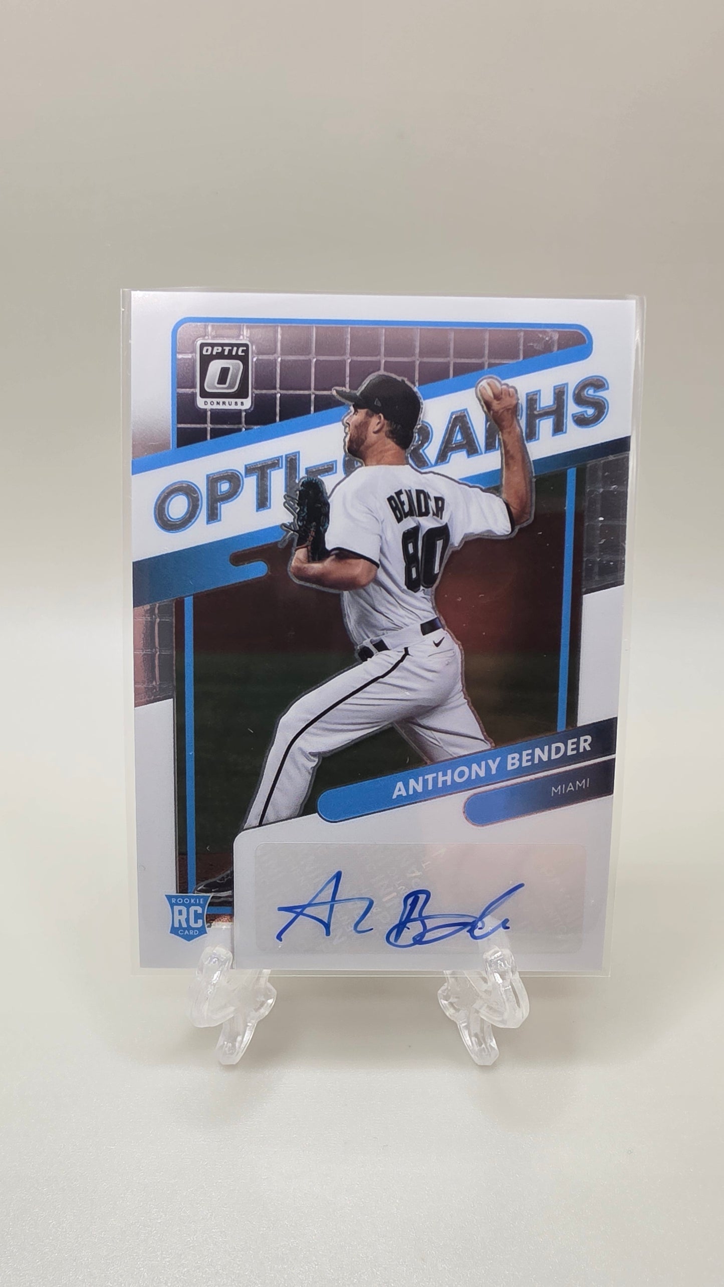 2022 Panini Optic Donruss Opti-Graphs Anthony Bender Rookie Auto Card # OG-AB