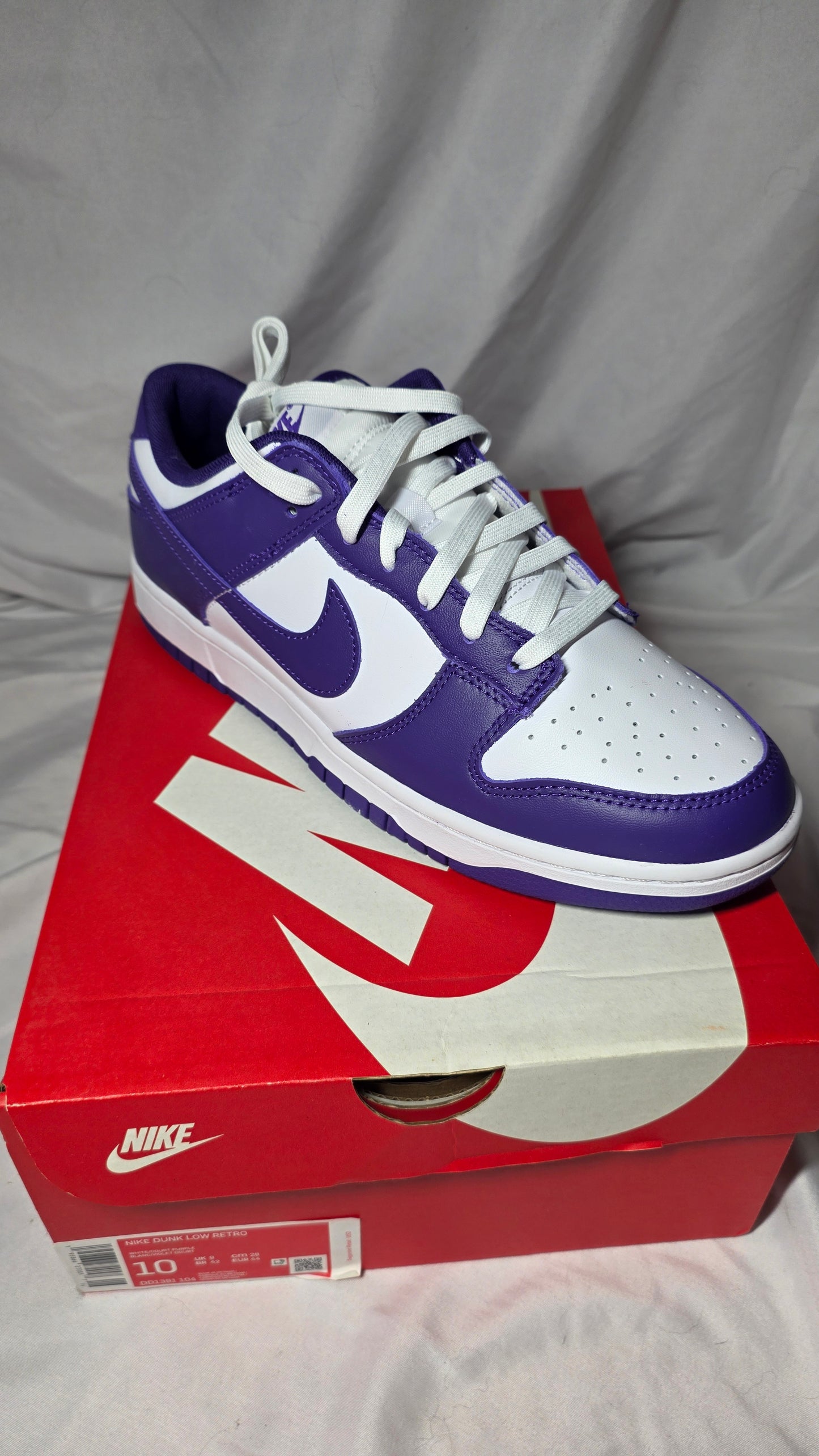 Nike SB Dunk Low Retro Court Purple Mens 10 DD1291-104 NIB
