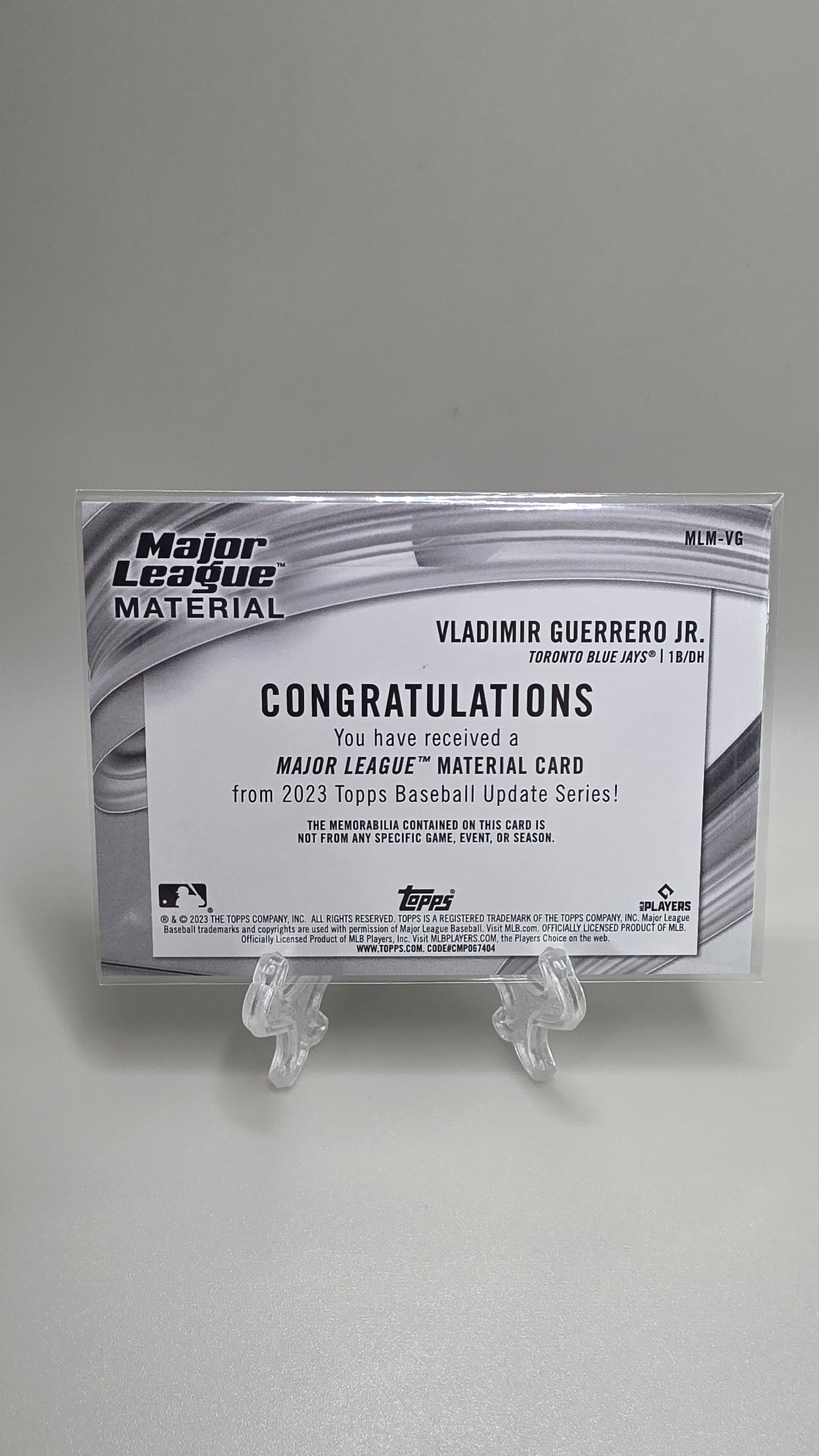 2023 Topps Vladimir Guerrero Jr. Major League Material #MLM-VG