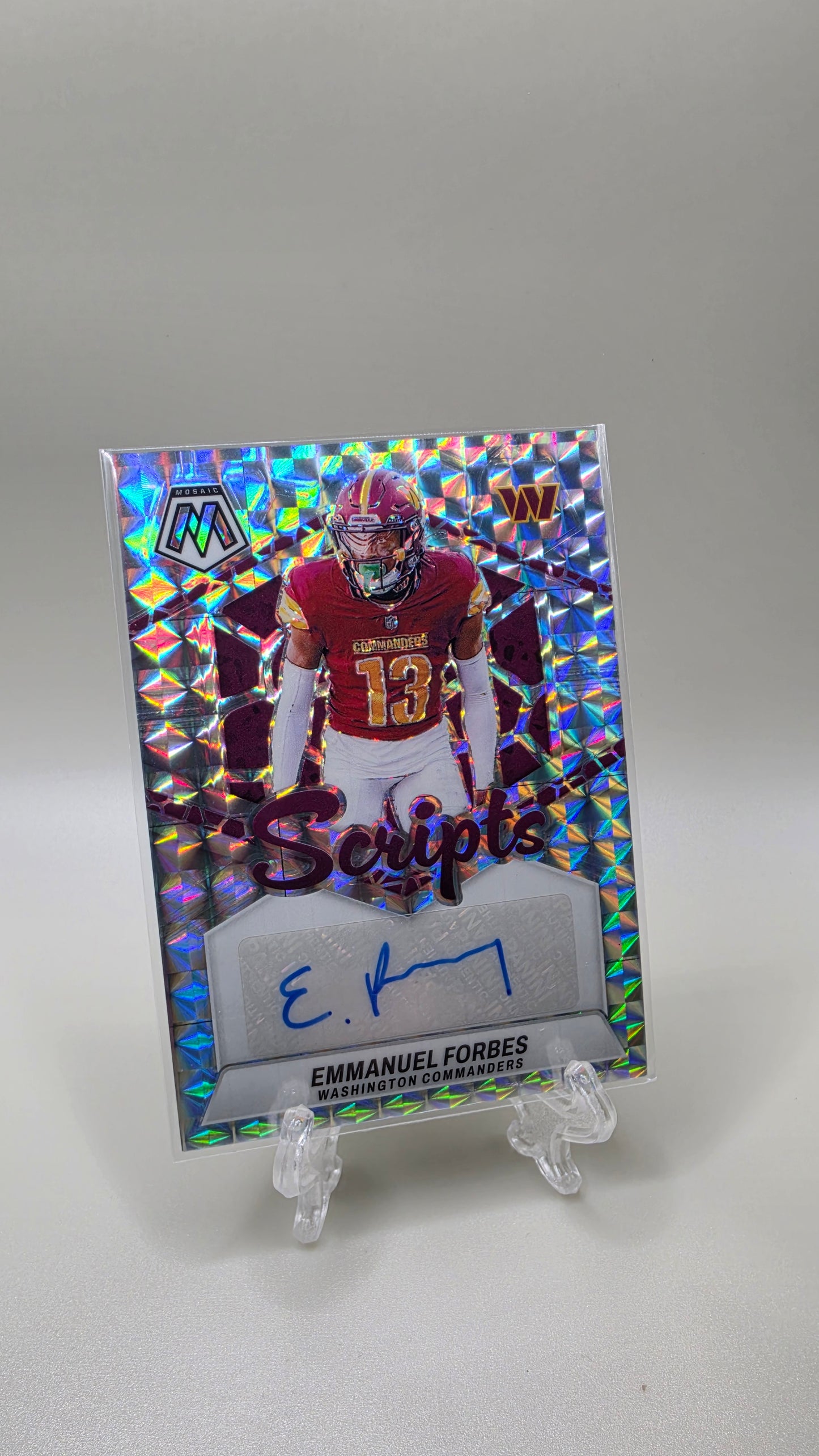 2024 Panini Mosaic Scripts Emmanuel Forbes Auto Card #SC-EMF