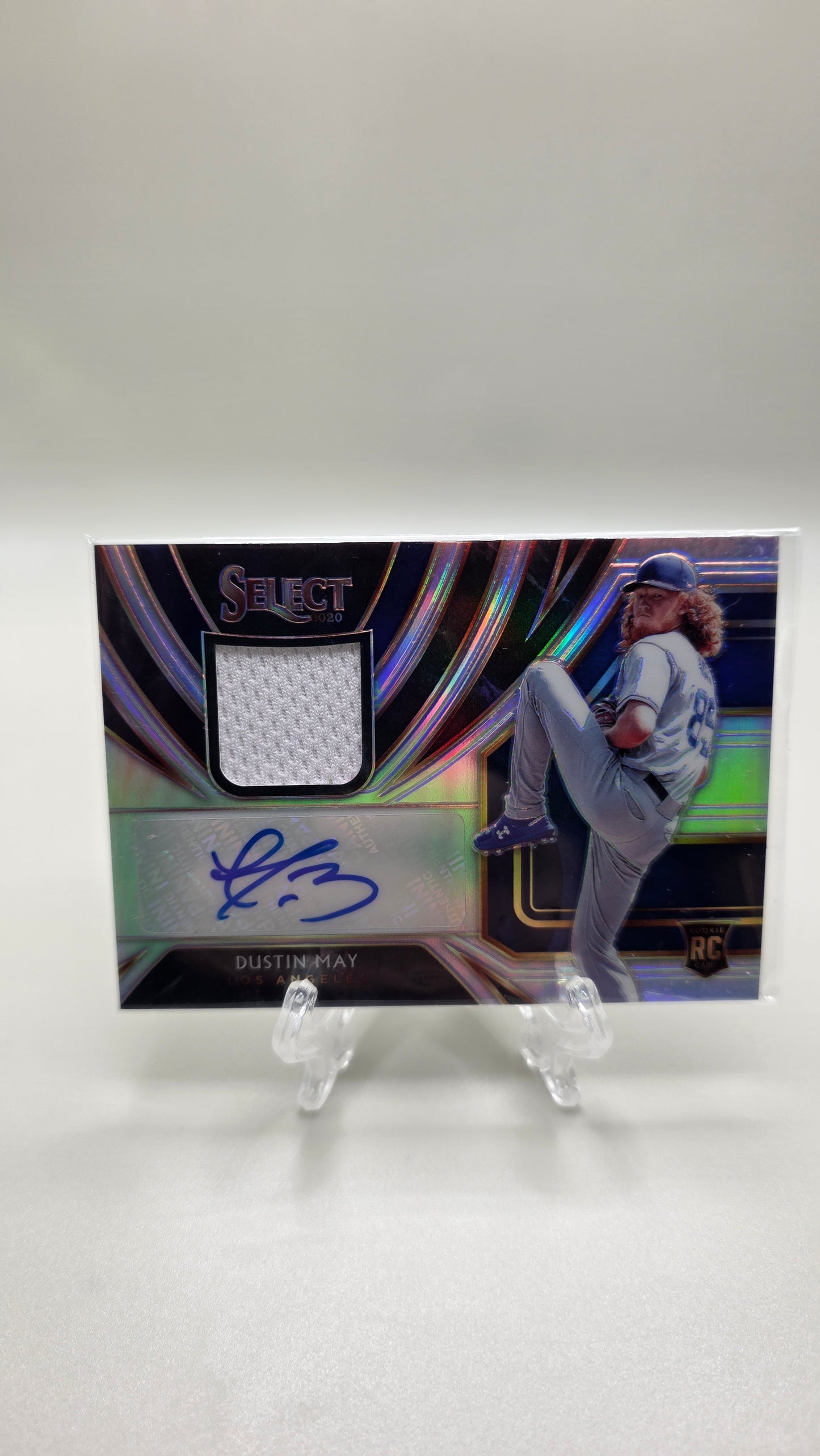 2020 Select Dustin May Silver Holo Rookie Patch Auto #/99 Card #RJA-DU