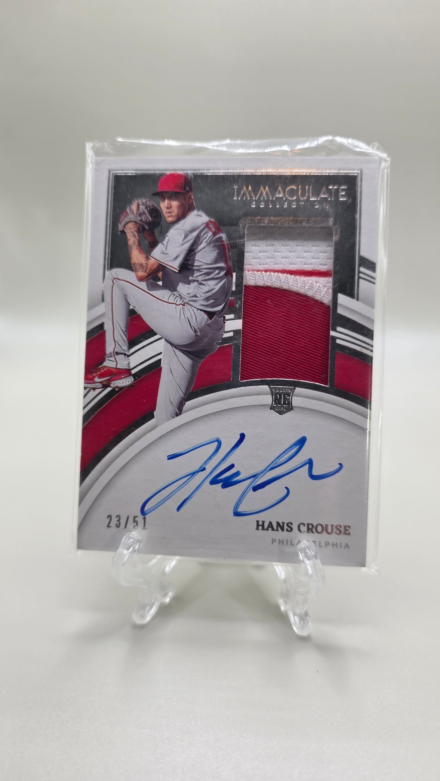 2022 Immaculate Hans Crouse Rookie Patch Auto # /51 Card #137