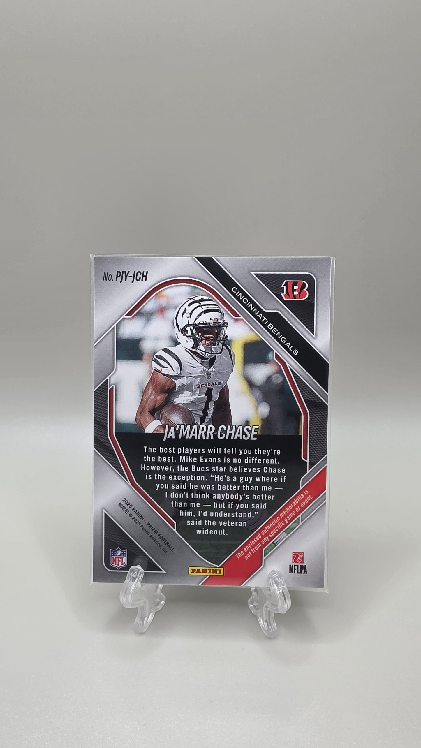 2025 Panini Prizm Ja'Marr Chase Premier Jersey Card # PYJ-JCH