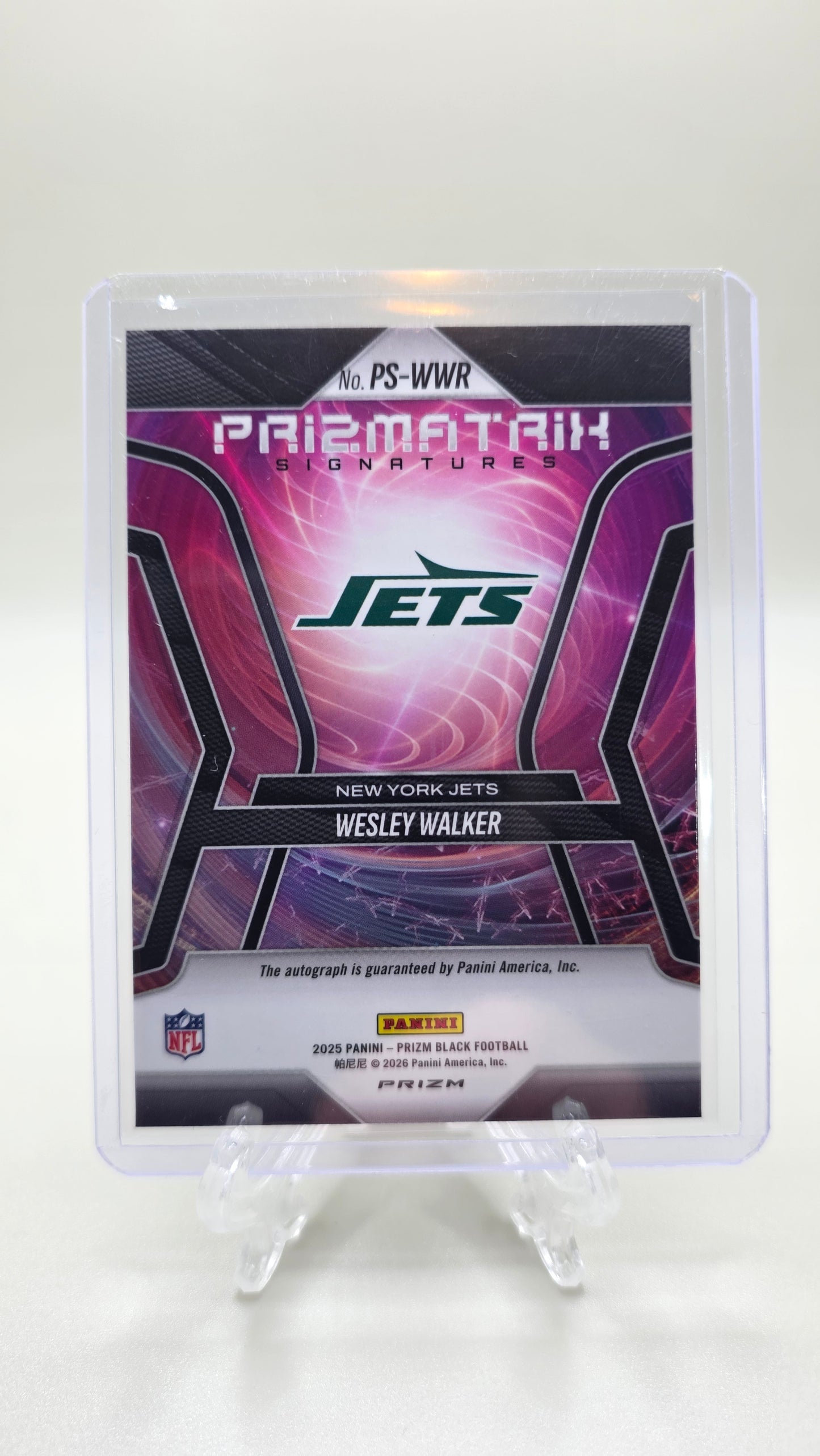 2025 Panini Prizm Wesley Walker Prismatrix Autograph Card # PS-WWR