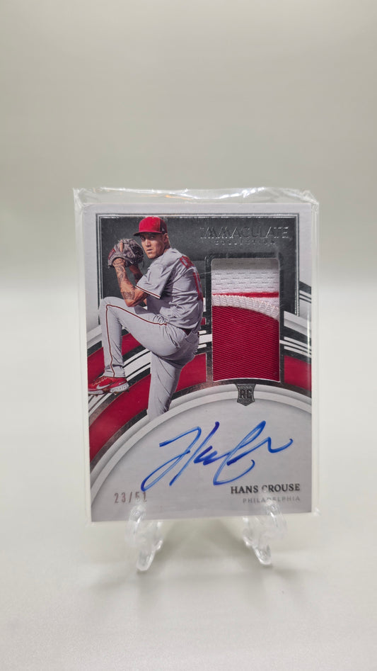 2022 Immaculate Hans Crouse Rookie Patch Auto # /51 Card #137