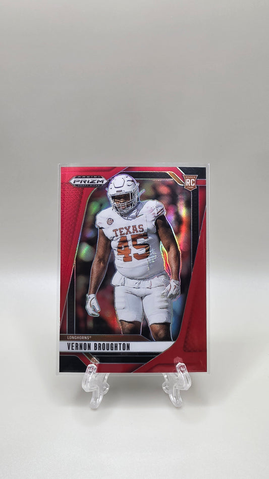 2025 Prizm Draft Vernon Broughton Red Prizm /399 #125