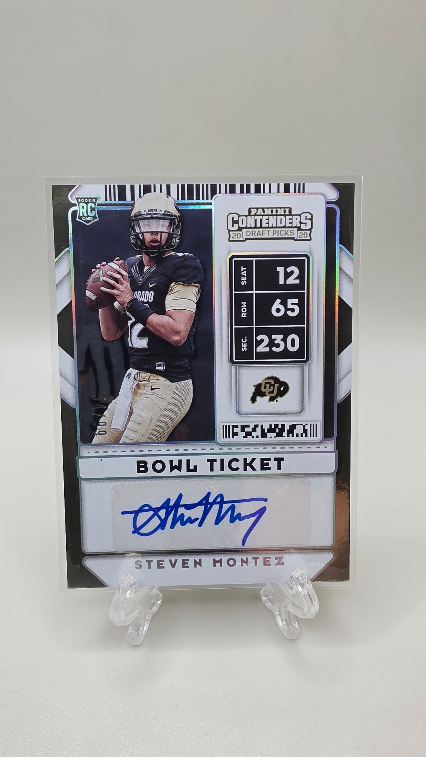 2020 Panini Contenders Steven Montez Bowl Ticket Auto #/99 Card #141
