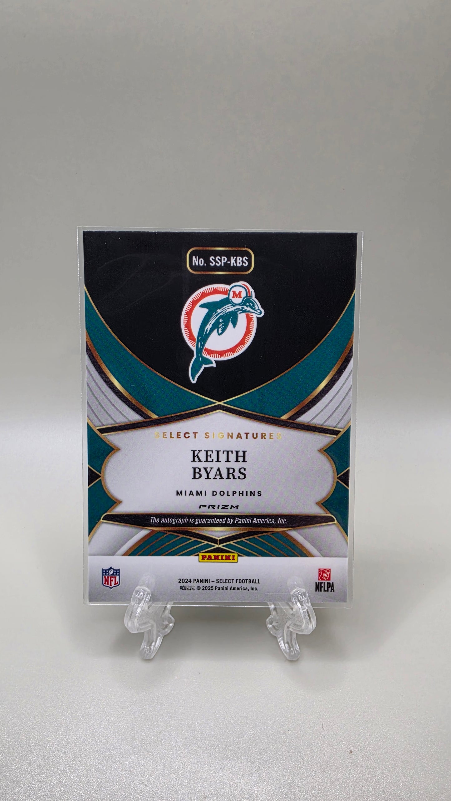 2024 Panini Select Keith Byars Silver Prizm Auto Card #SSP-KBS