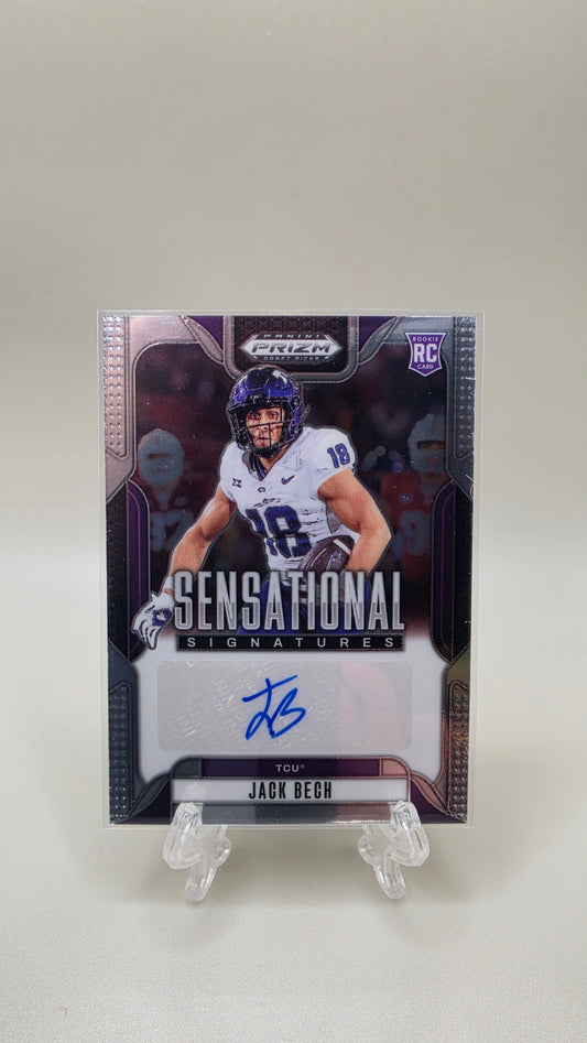 2025 Prizm Draft Picks Jack Bech Sensational Signatures Auto #SS-JBH