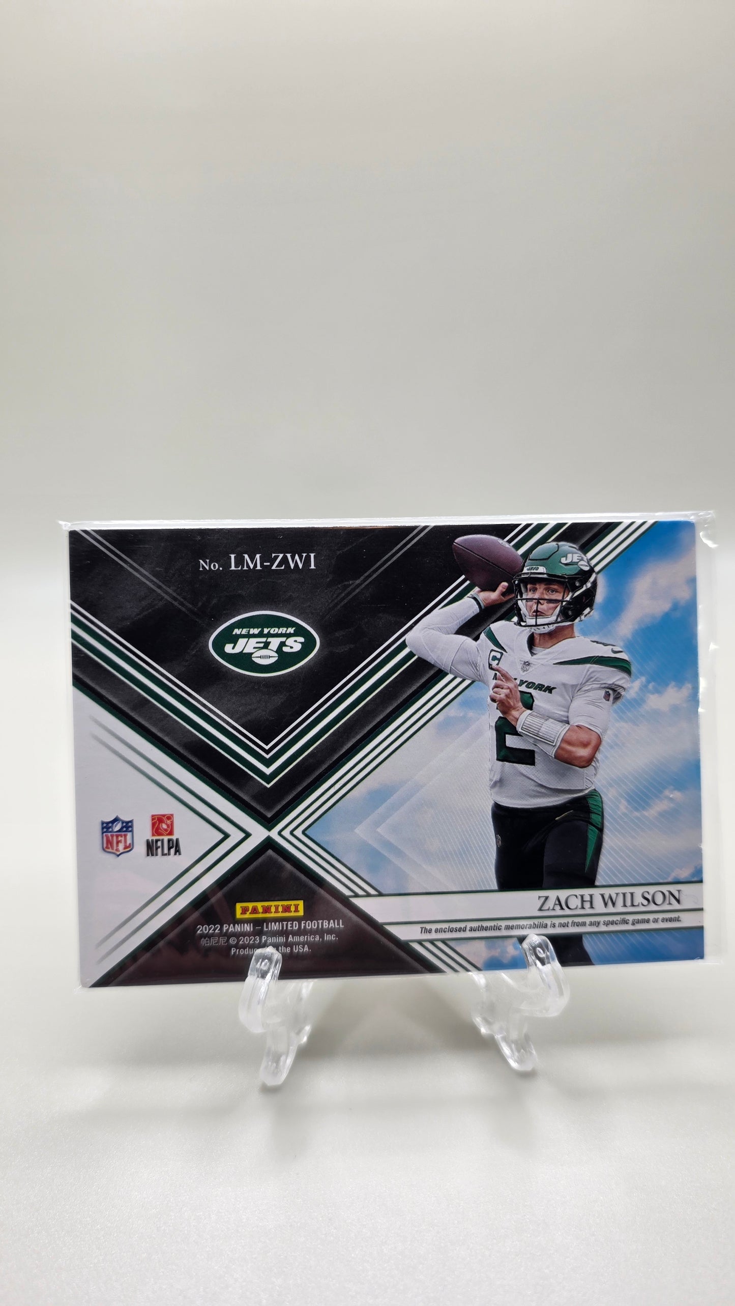 2022 Panini Limited Zach Wilson Limitless Red # /25 Card # LM-ZWI