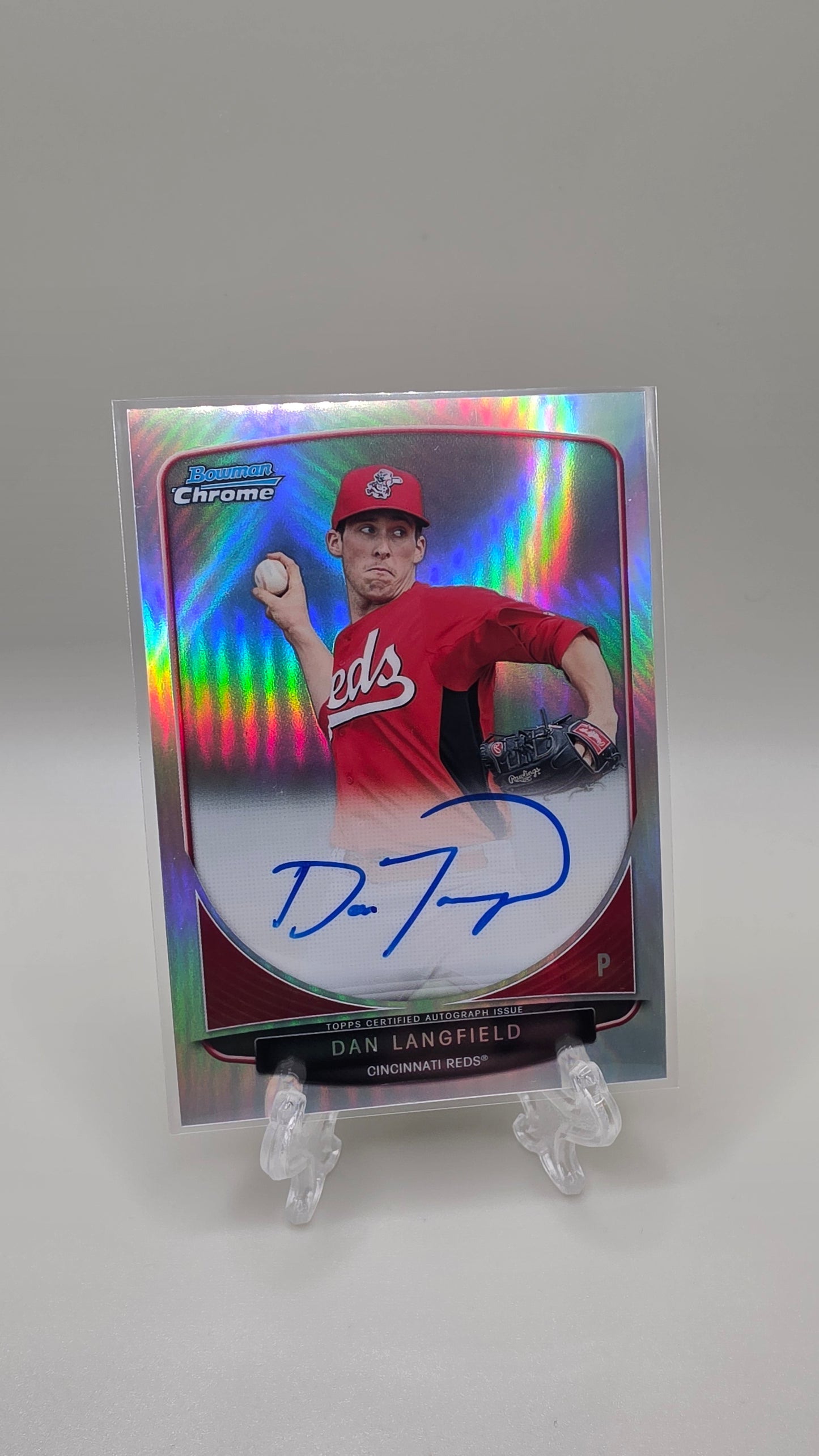2013 Topps Bowman Chrome Dan Langfield Auto #/500 Card # BCA-DL