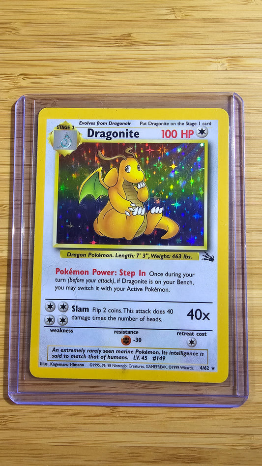 Dragonite – 4/62 – Fossil (Holo Rare Vintage WOTC Pokémon Card)