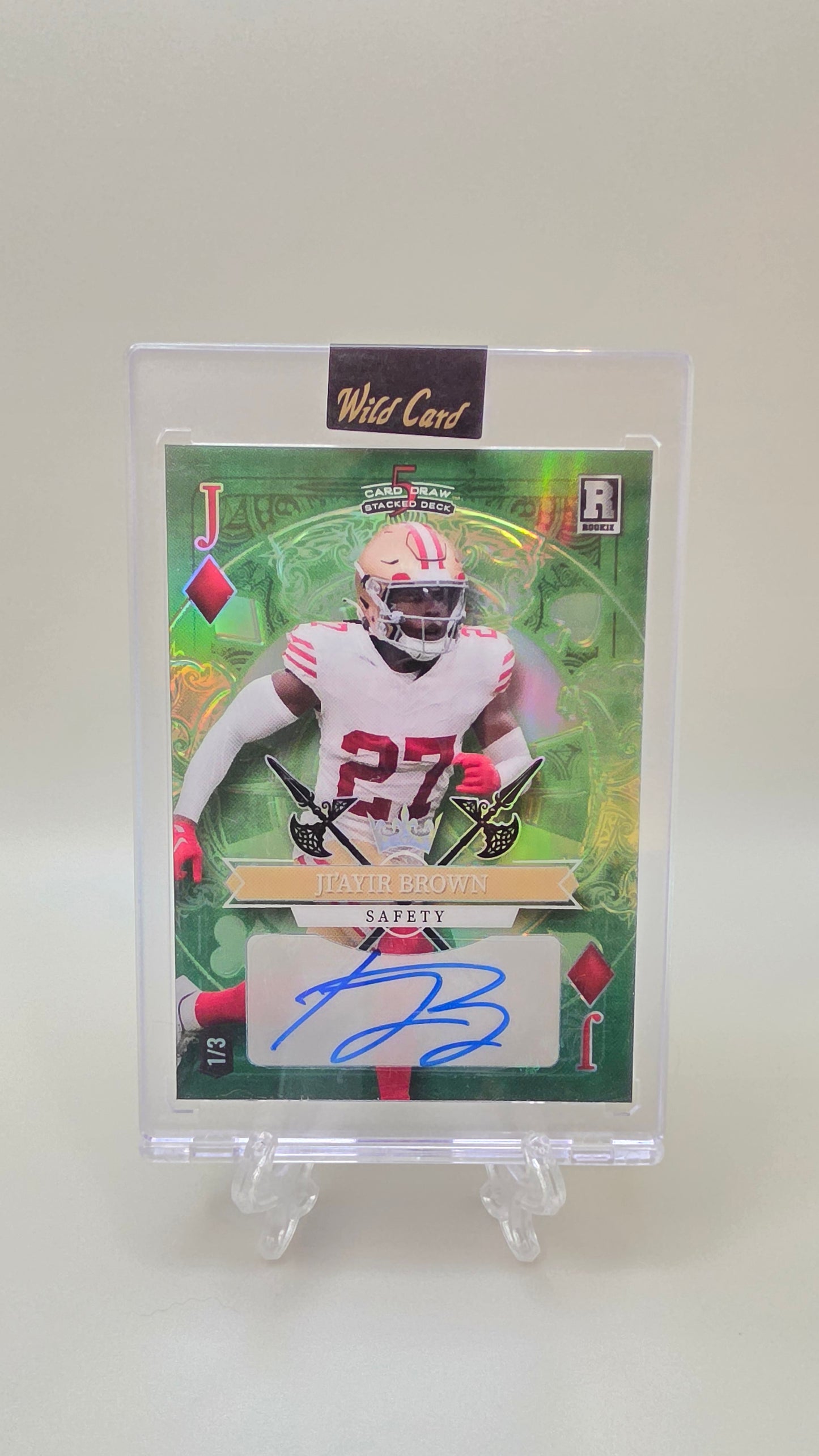 2023 Wild Card 5 Draw Ji'Ayir Brown Rookie Auto /3 #SD-JBA
