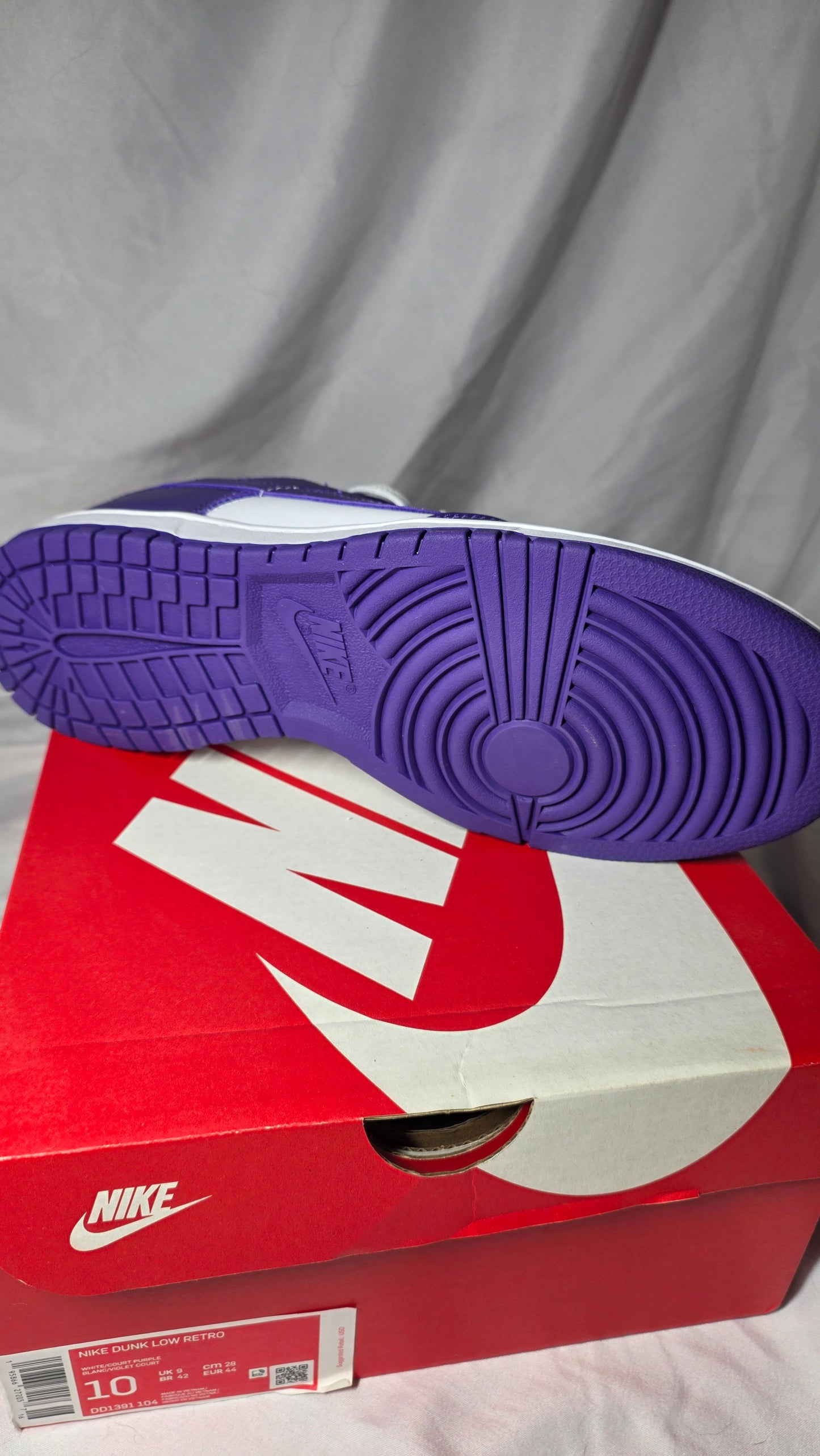 Nike SB Dunk Low Retro Court Purple Mens 10 DD1291-104 NIB