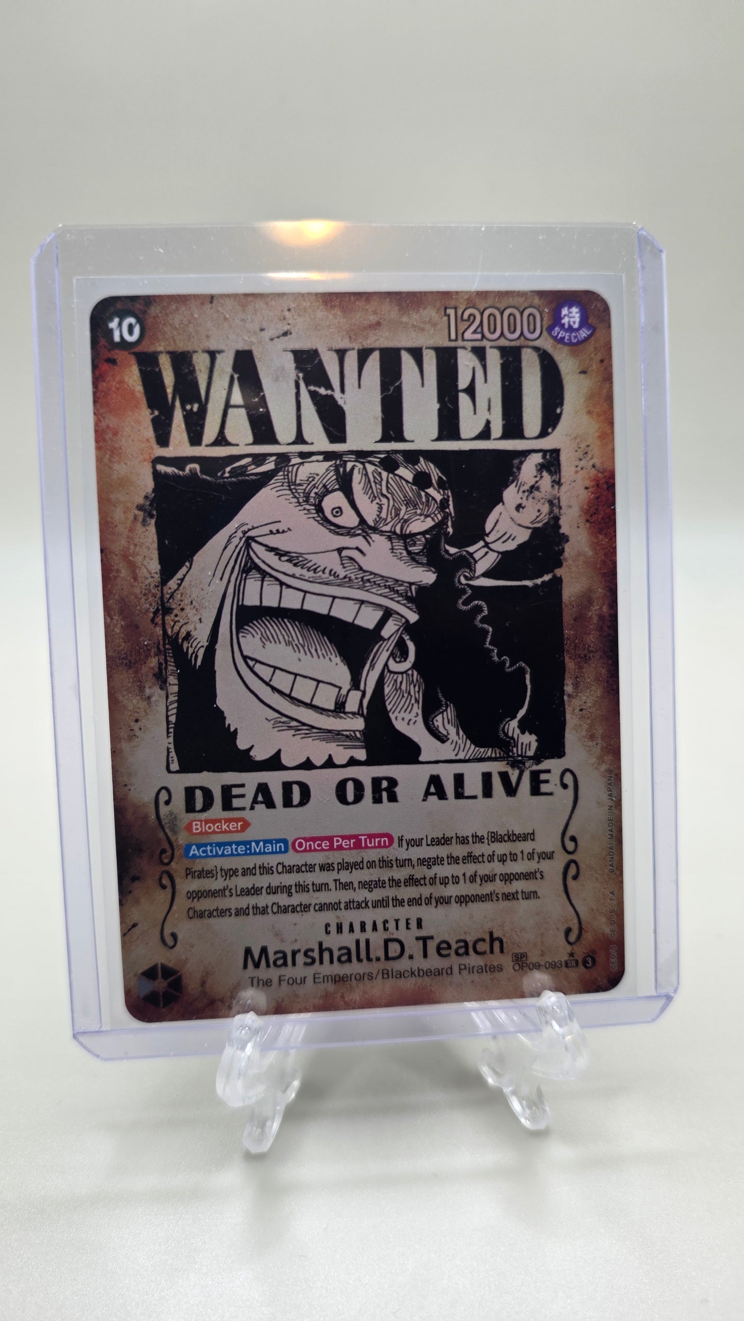 Marshall.D.Teach OP09-093 SR⭐ Alt Art Wanted Poster One Piece TCG (Emperors in the New World Set) English